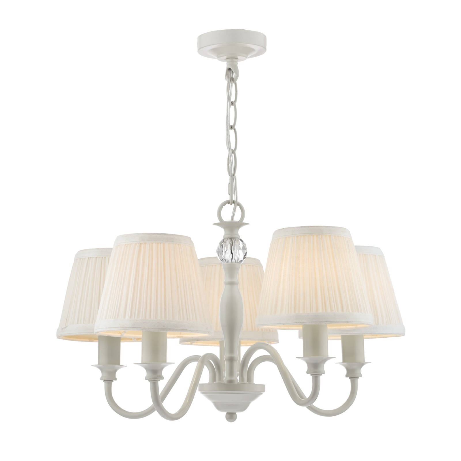 The Lighting Studio   Laura Ashley Ellis 5lt Pendant Grey With Shades, BrandAlley