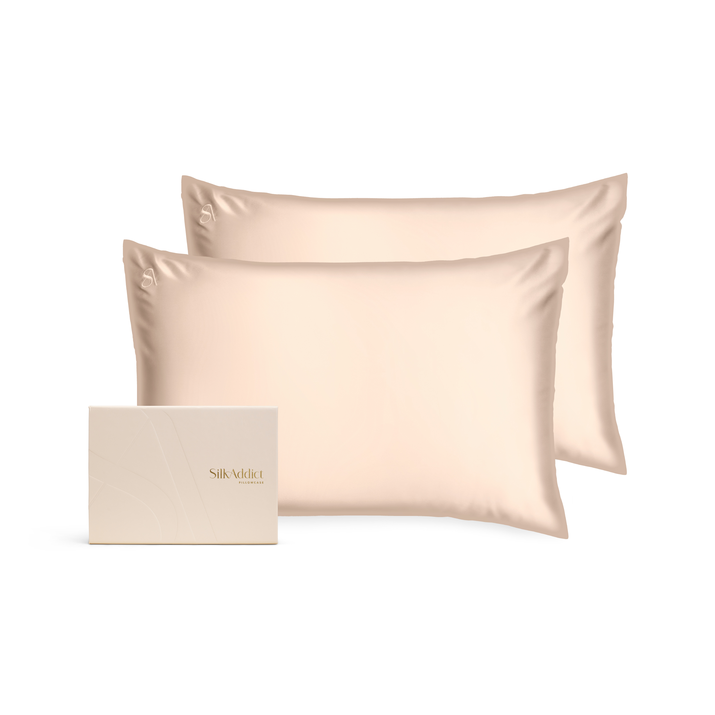 Silk Addict   100% Mulberry Silk Pillowcase Twinpack - Caramel, BrandAlley
