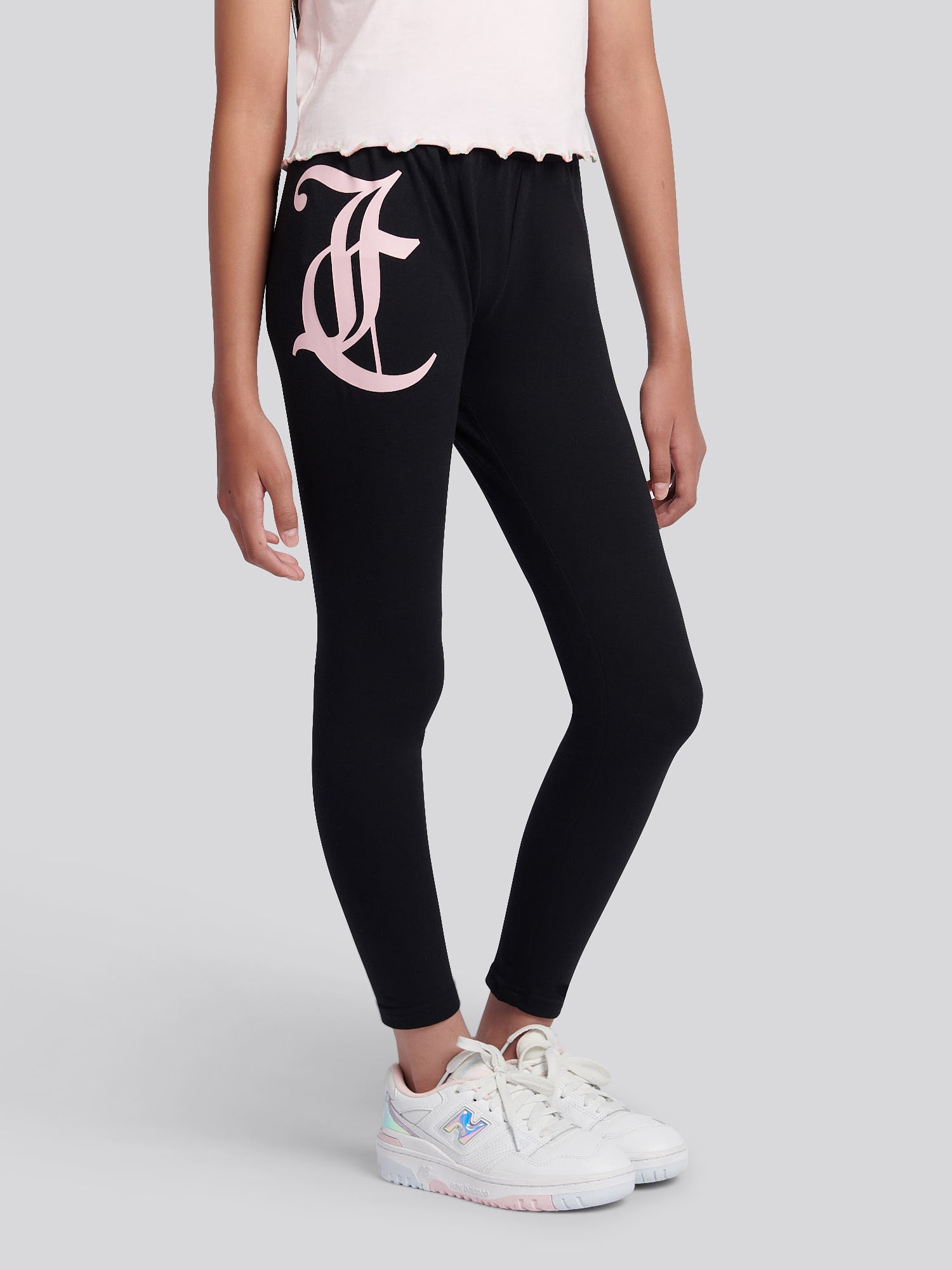 Juicy Couture Girls   Black Large Logo Jersey Leggings in Size 10/11 Years, BrandAlley