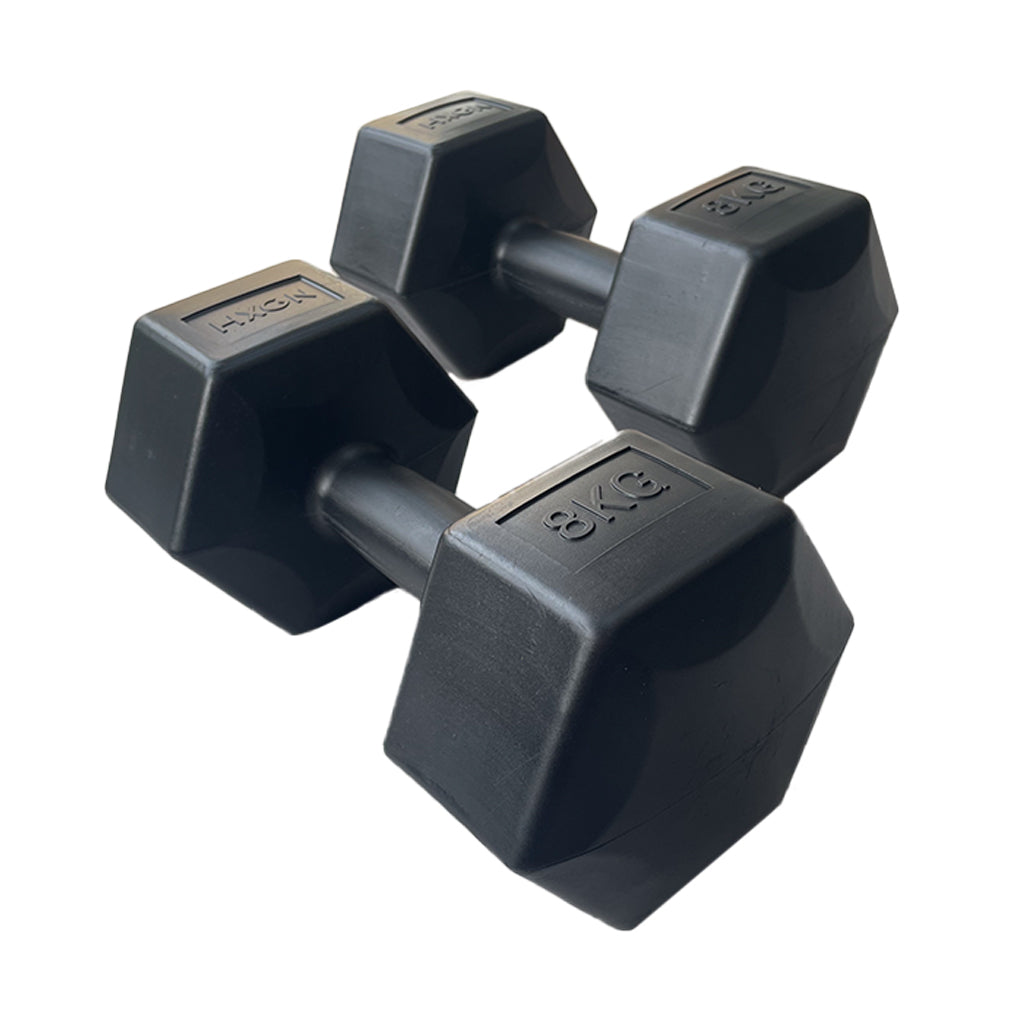 HXGN   2 x 8kg Vinyl Hex Dumbbell Pair , BrandAlley