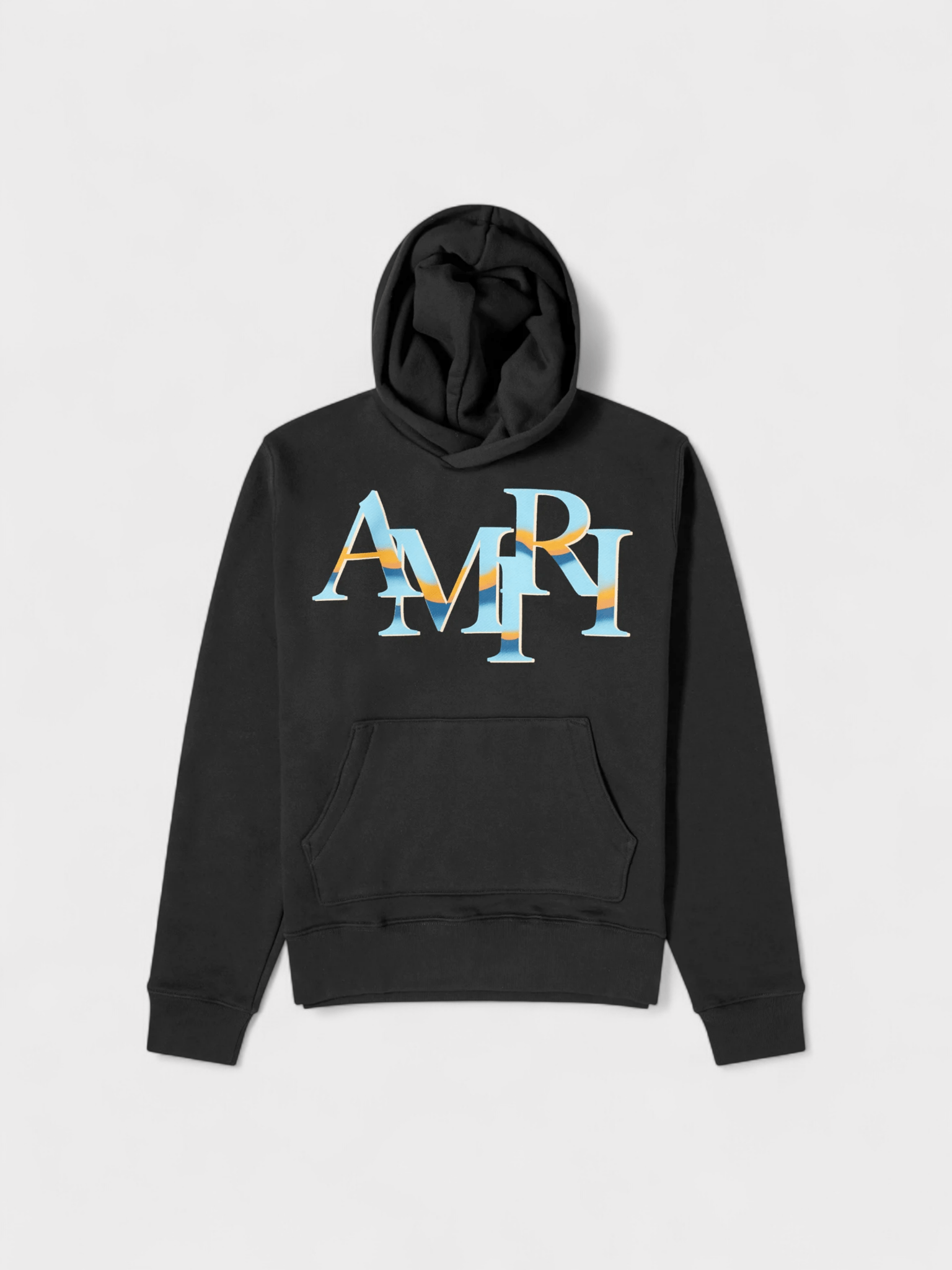Amiri Men's   Black Staggered Chrome Hoodie in Size S, BrandAlley
