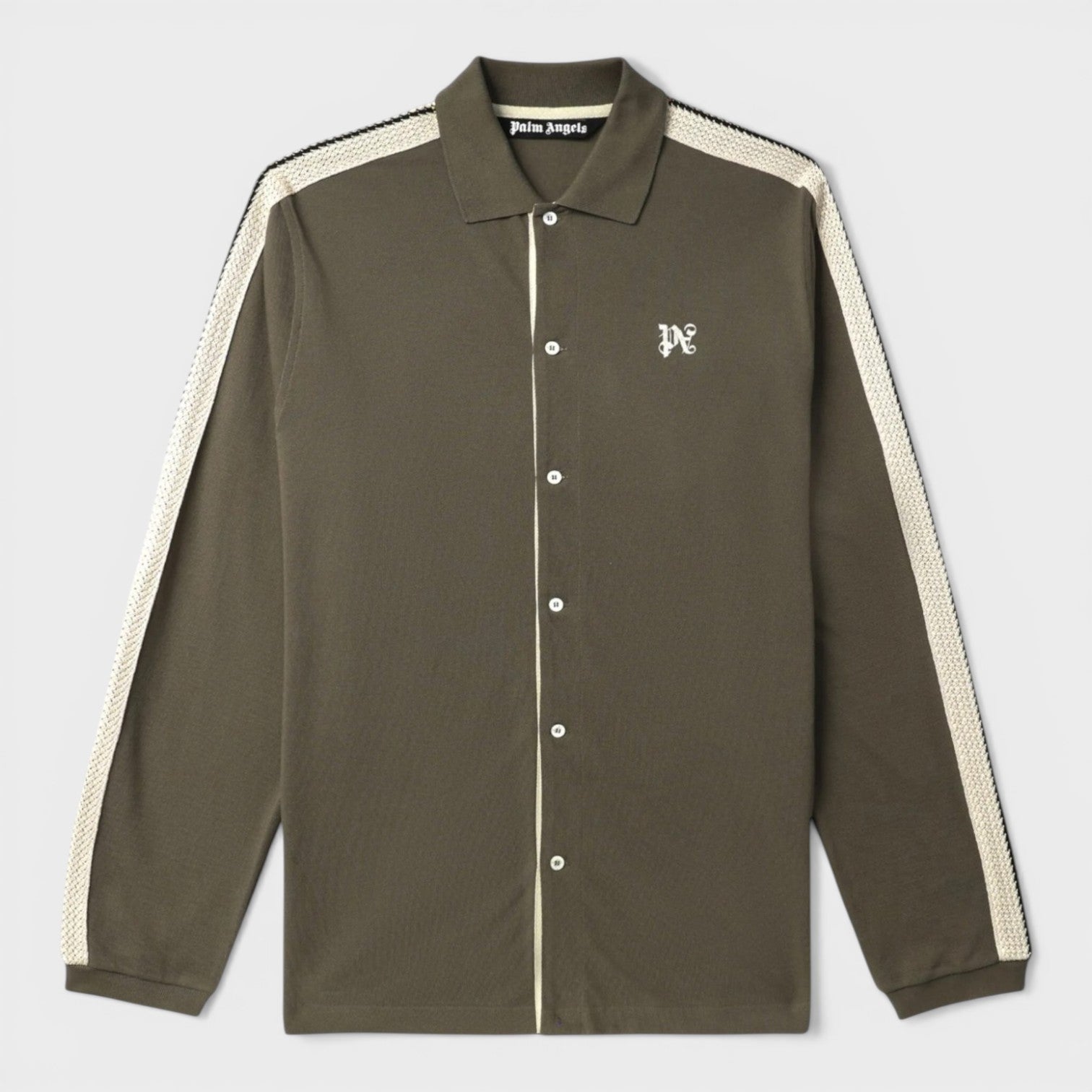 Palm Angels Men's  Monogram Embroidered Cotton Shirt in Size XS, BrandAlley