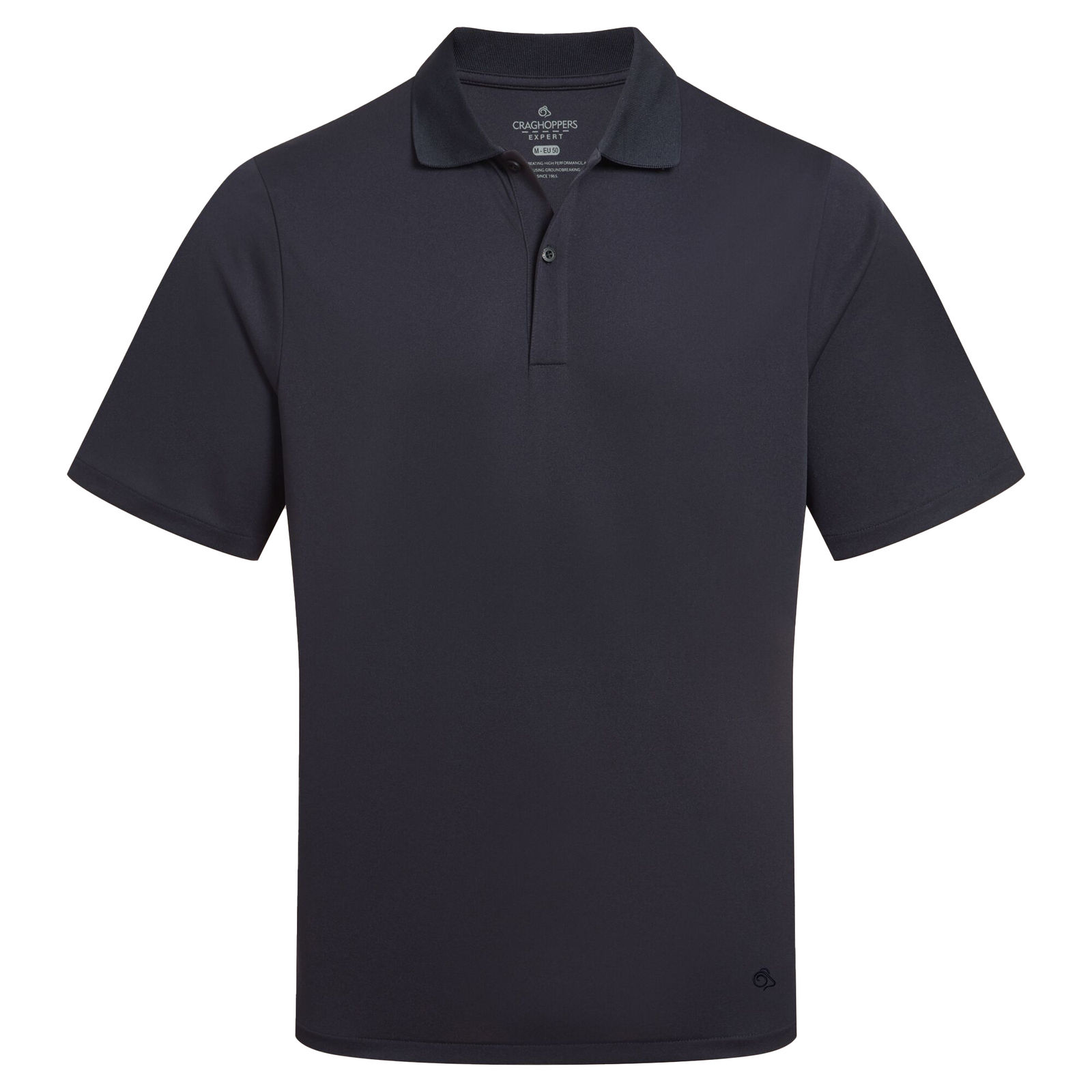 Craghoppers Men's   Navy Polo Shirt Expert Basecamp Recycled Polyester Dark in Size XS, BrandAlley