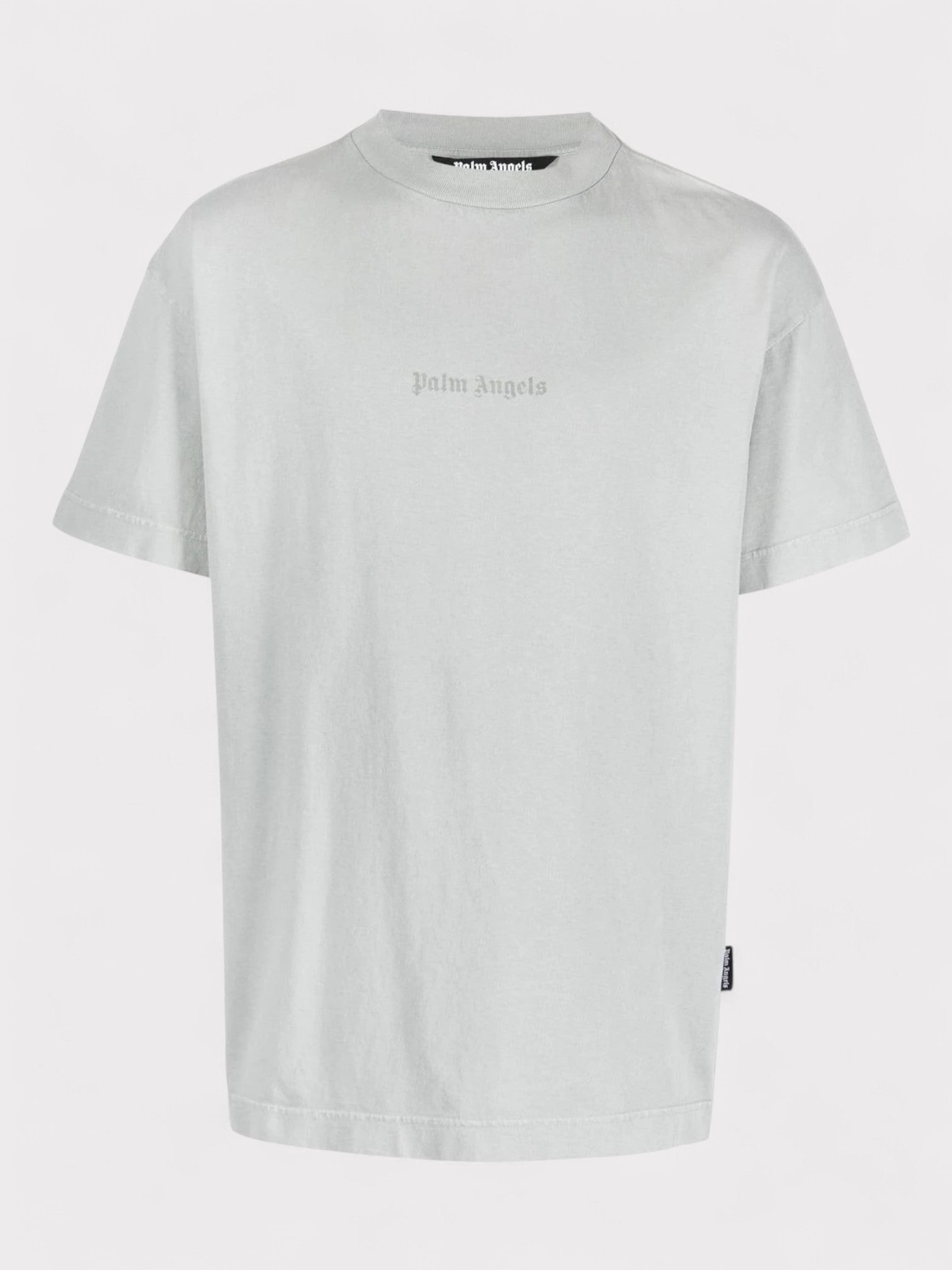 Palm Angels Men's  Reverse Logo T Shirt Light Grey in Size XXS, BrandAlley