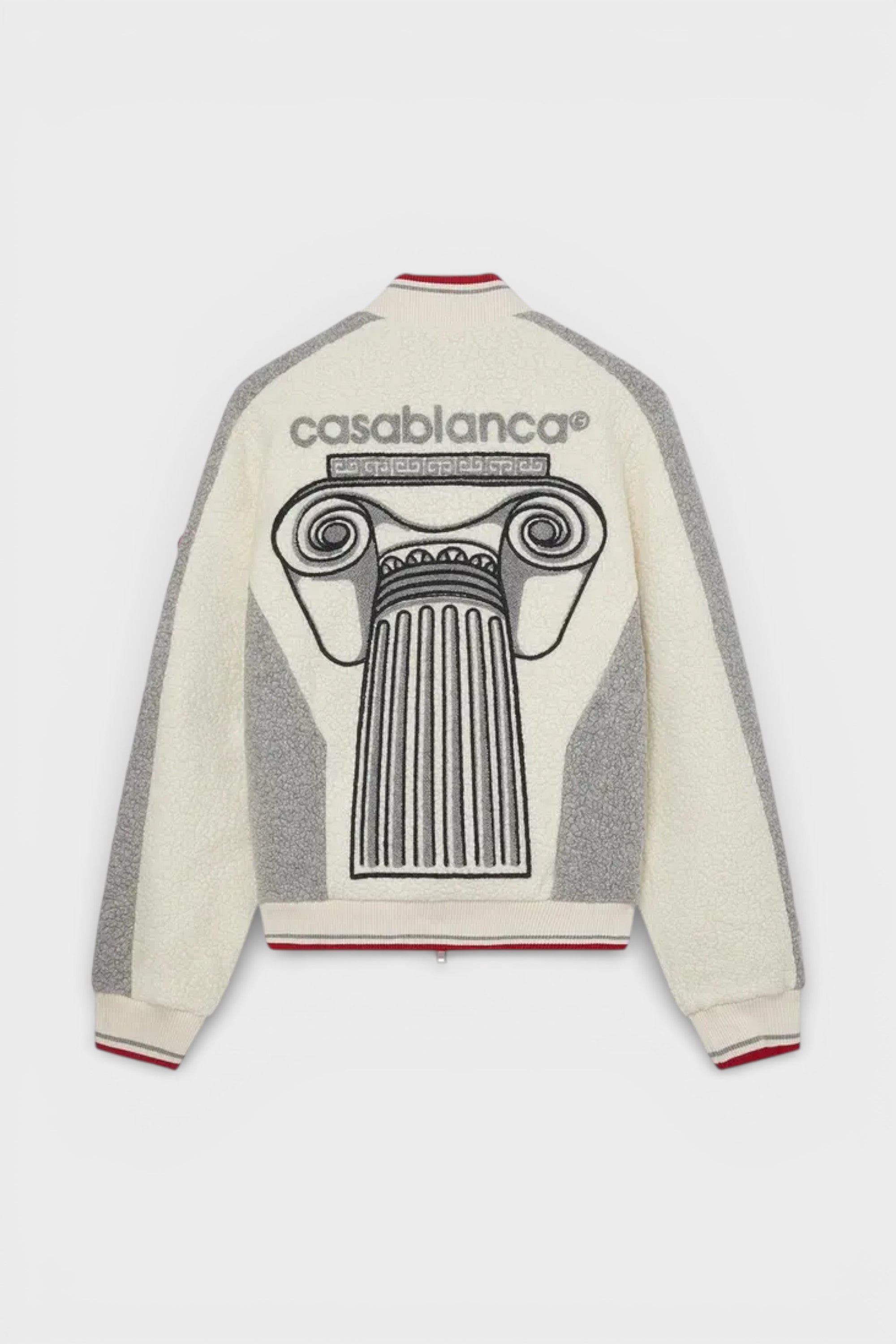 Casablanca Men's  Embroidered Cashmere Terry Jacket White Column in Size XL, BrandAlley