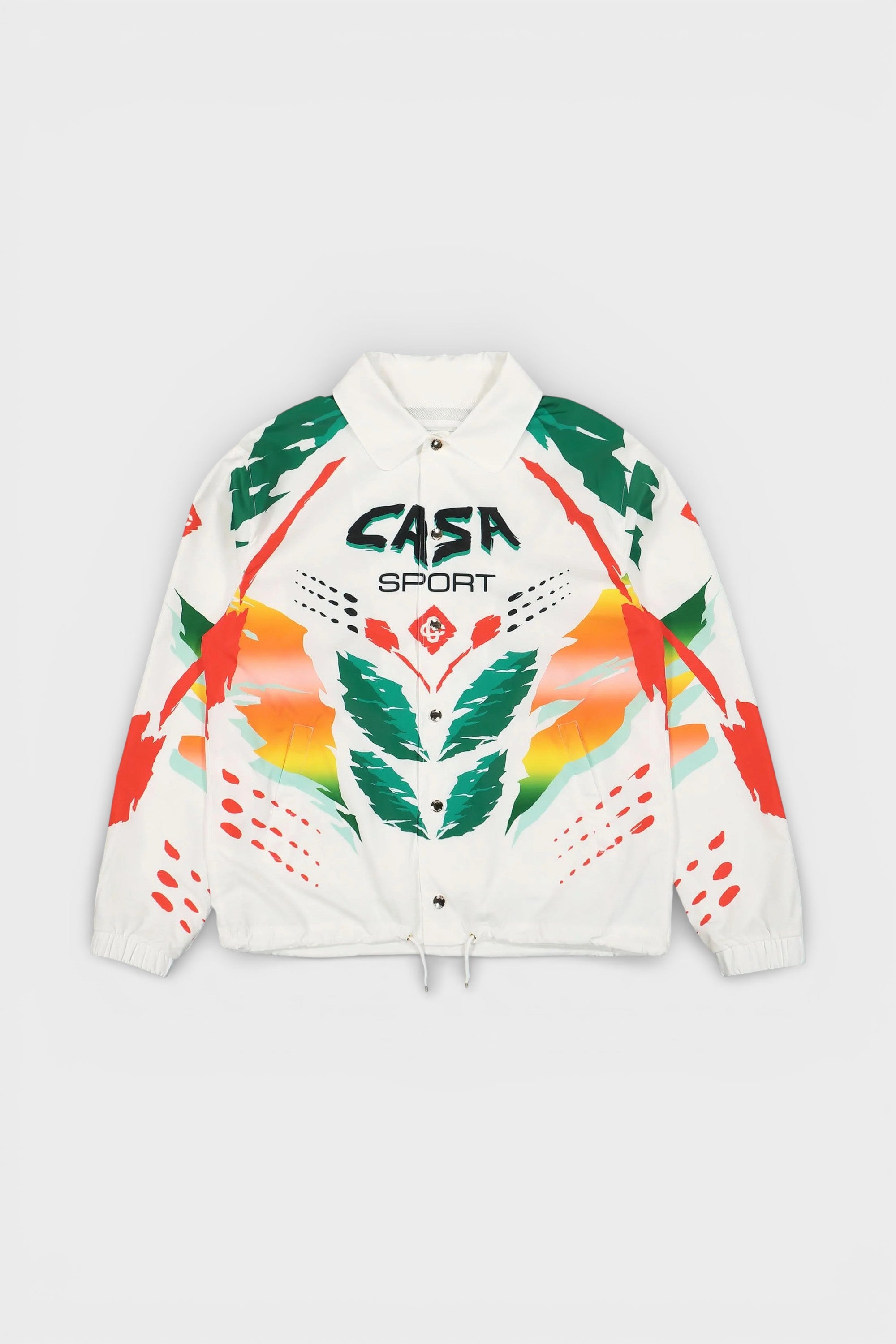 Casablanca Men's  Printed Coach Jacket Casa Moto White in Size L, BrandAlley