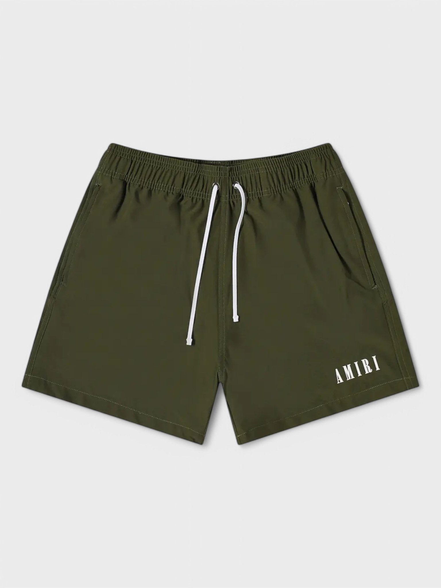 Amiri Men's   Green Core Logo Swim Trunk Olive in Size S, BrandAlley