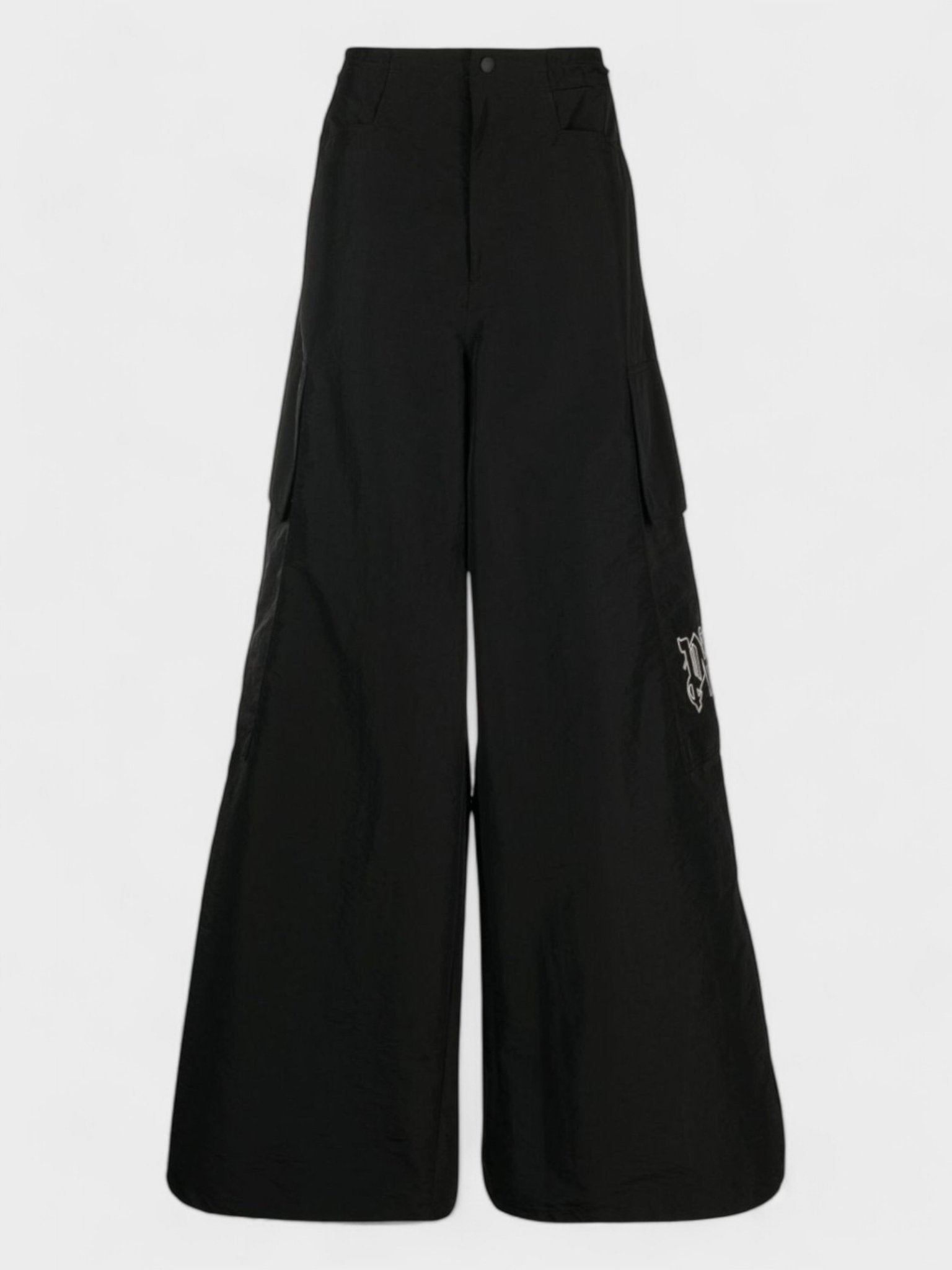 Palm Angels Men's   Black Monogram Parachute Pants in Size S, BrandAlley