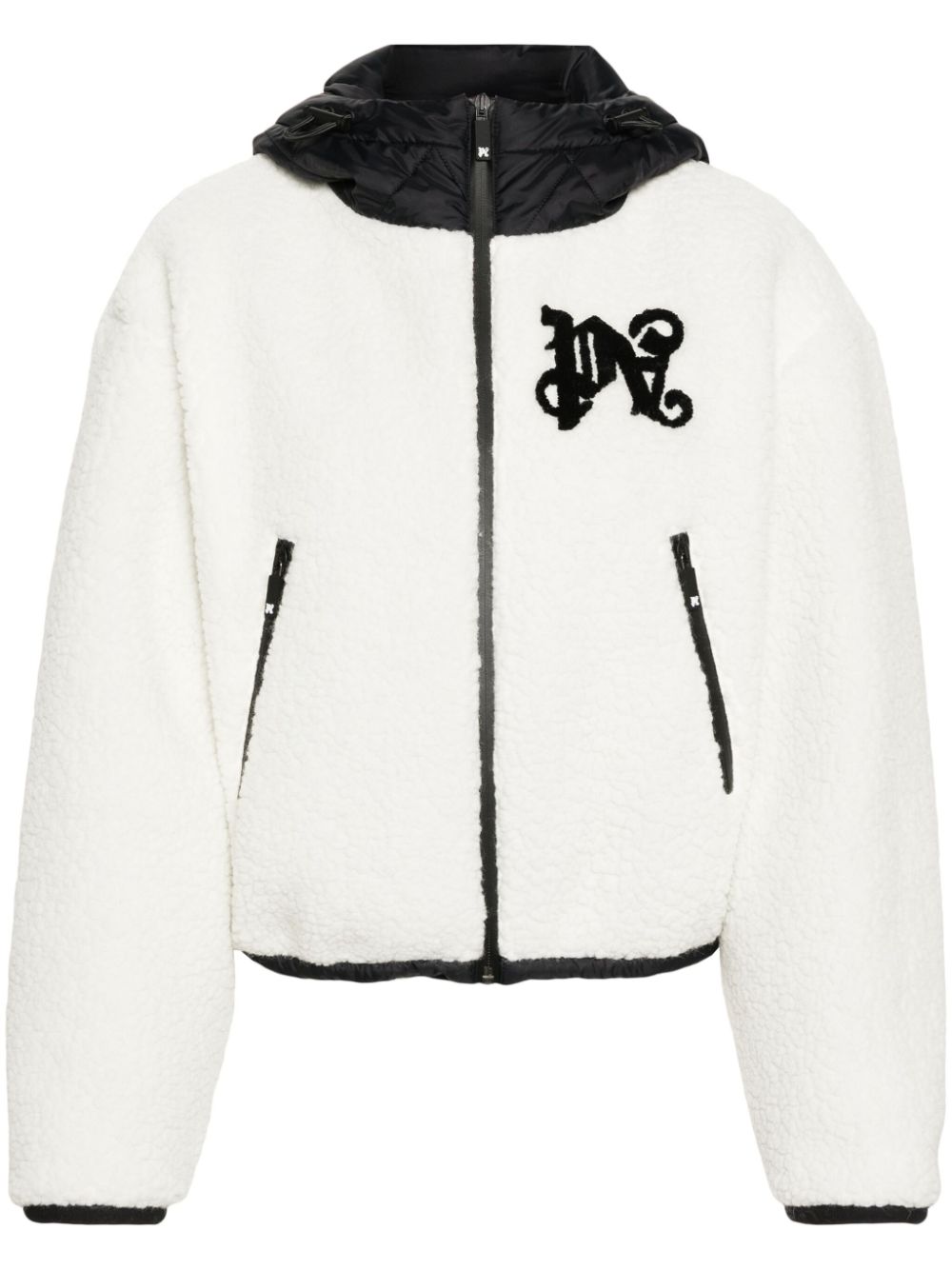 Palm Angels Women's  Monogram Cozy Ski Jacket White in Size S, BrandAlley