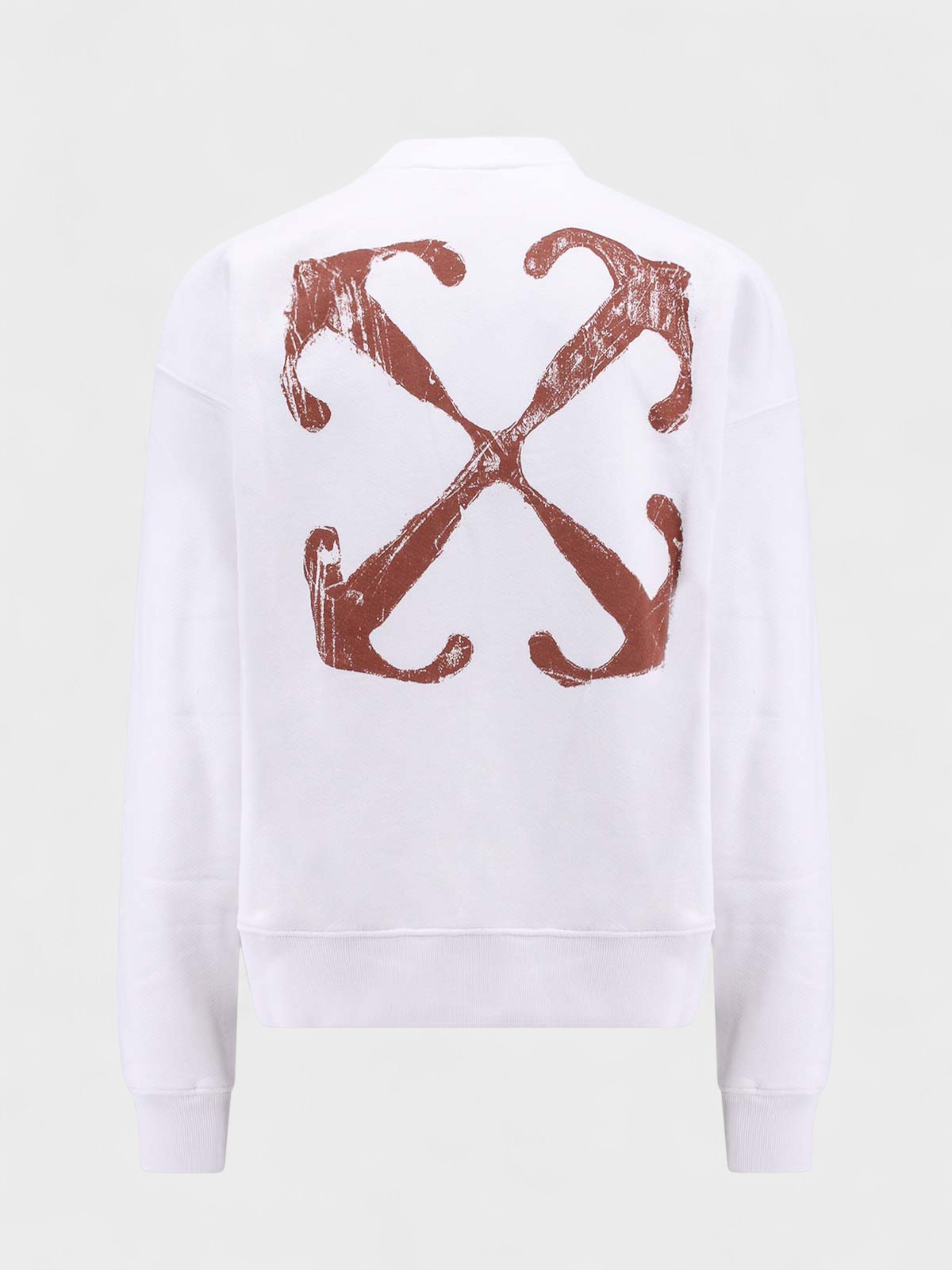 Off-White Men's    Scratch Arrow Skate Crewneck White in Size XXS, BrandAlley