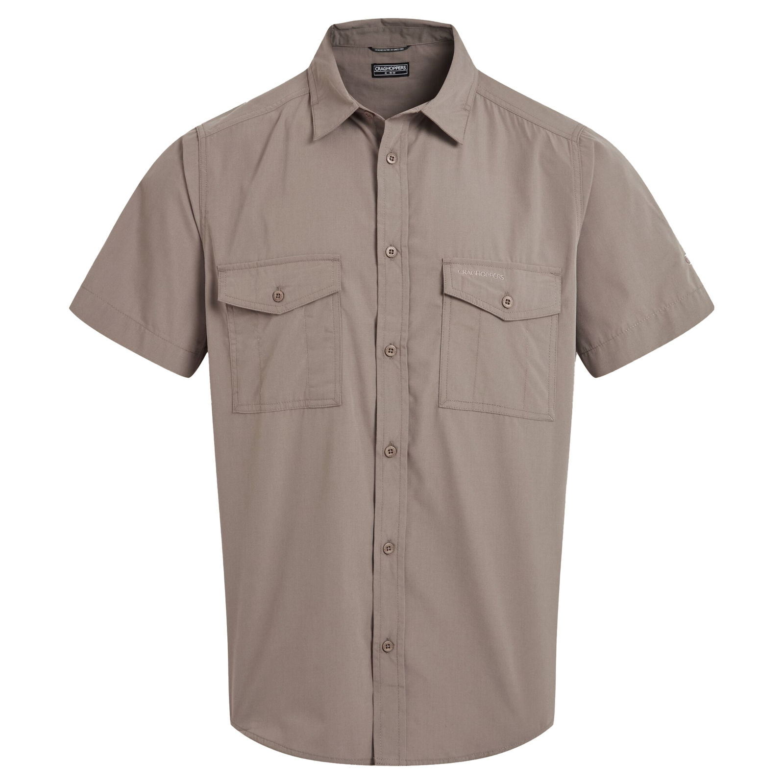 Craghoppers Men's  Shirt Kiwi II Recycled Polyester Pebble in Size 4XL, BrandAlley