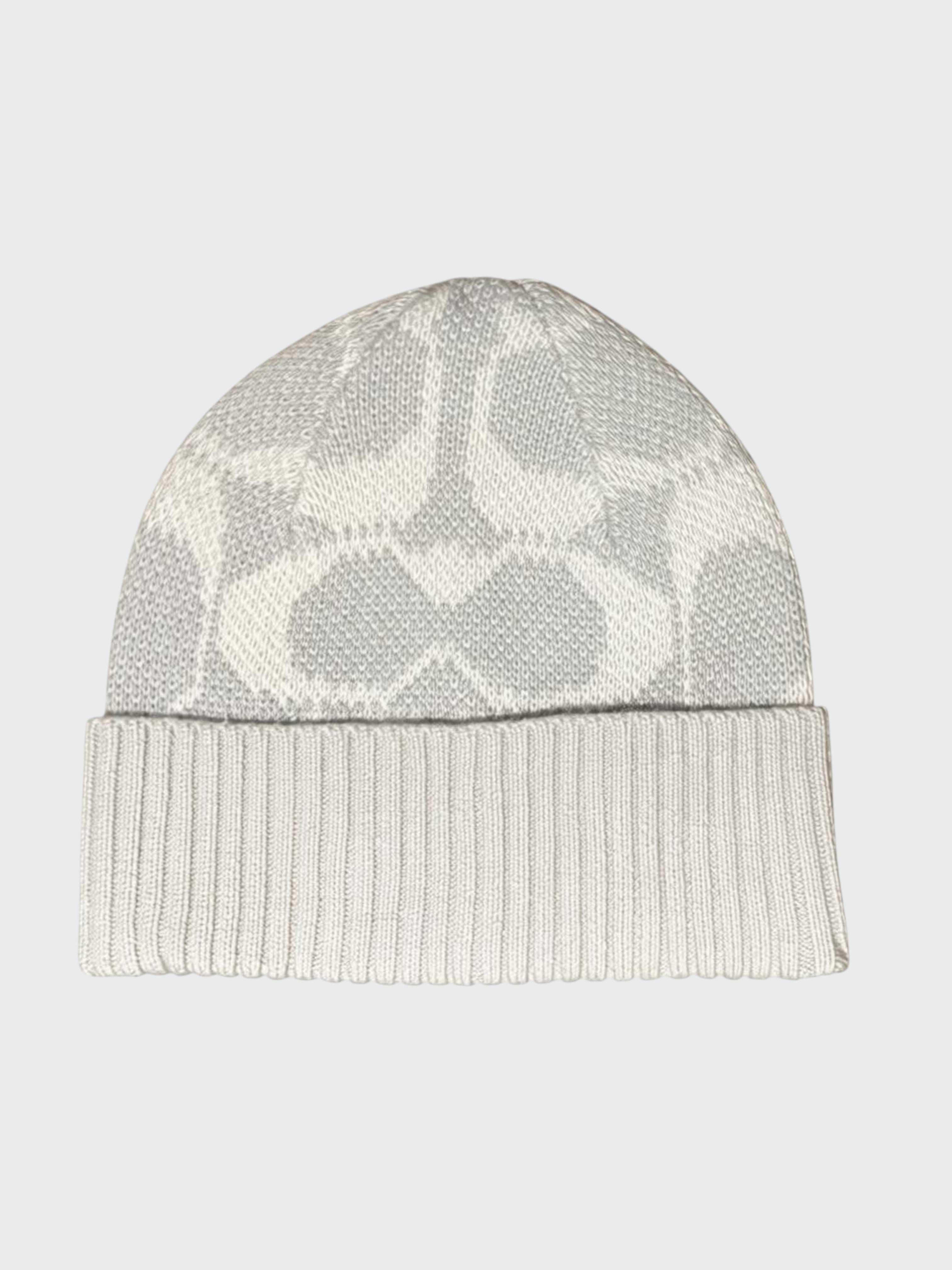Coach Women's   Grey Jumbo Signature Beanie Chalk , BrandAlley