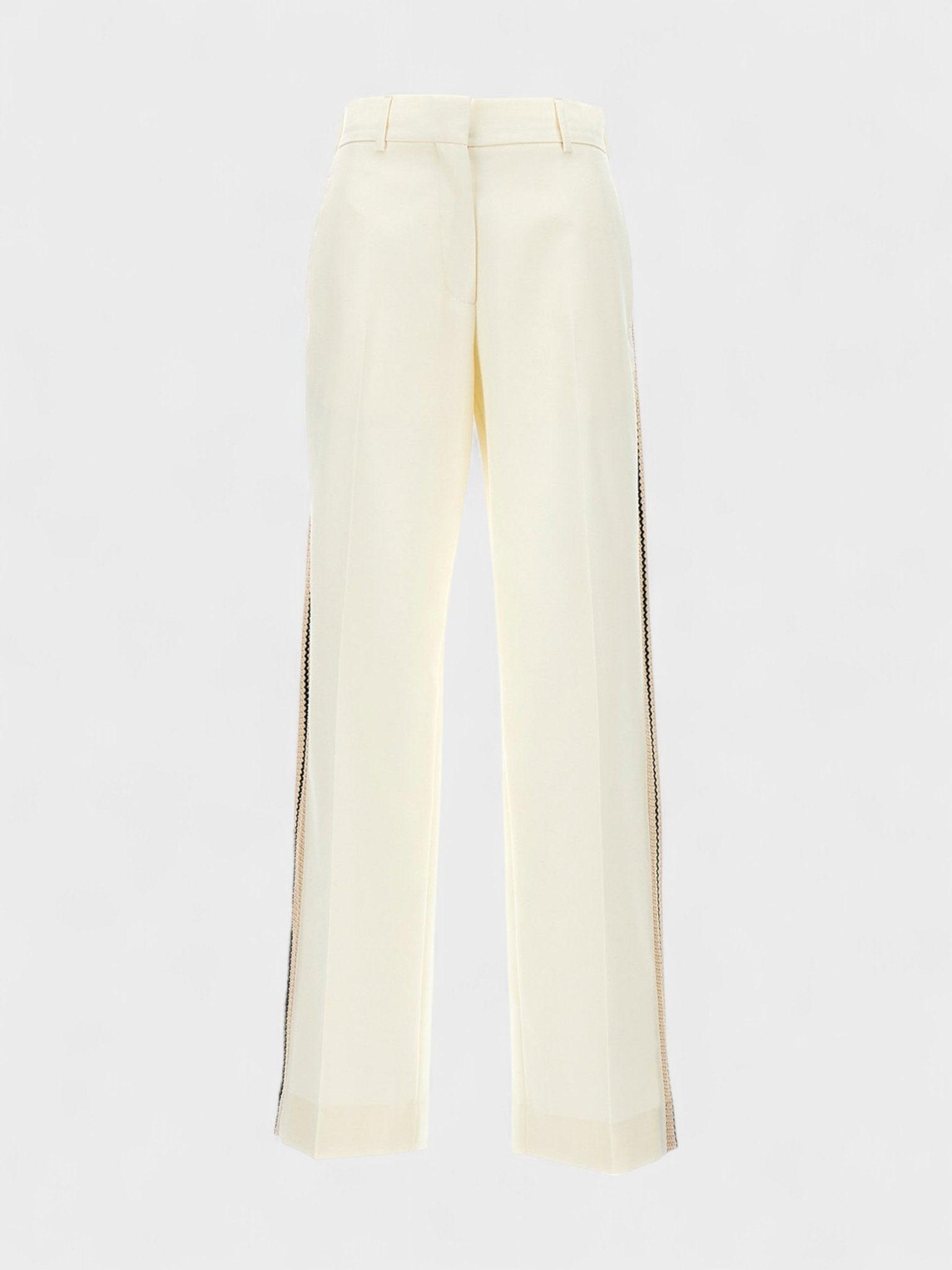 Palm Angels Women's  Knit Tape Suit Pants Butter White in Size XS, BrandAlley