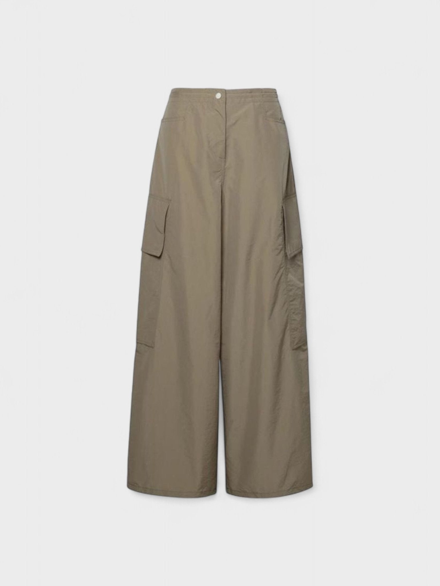 Palm Angels Women's   Beige Parachute Pants in Size XL, BrandAlley