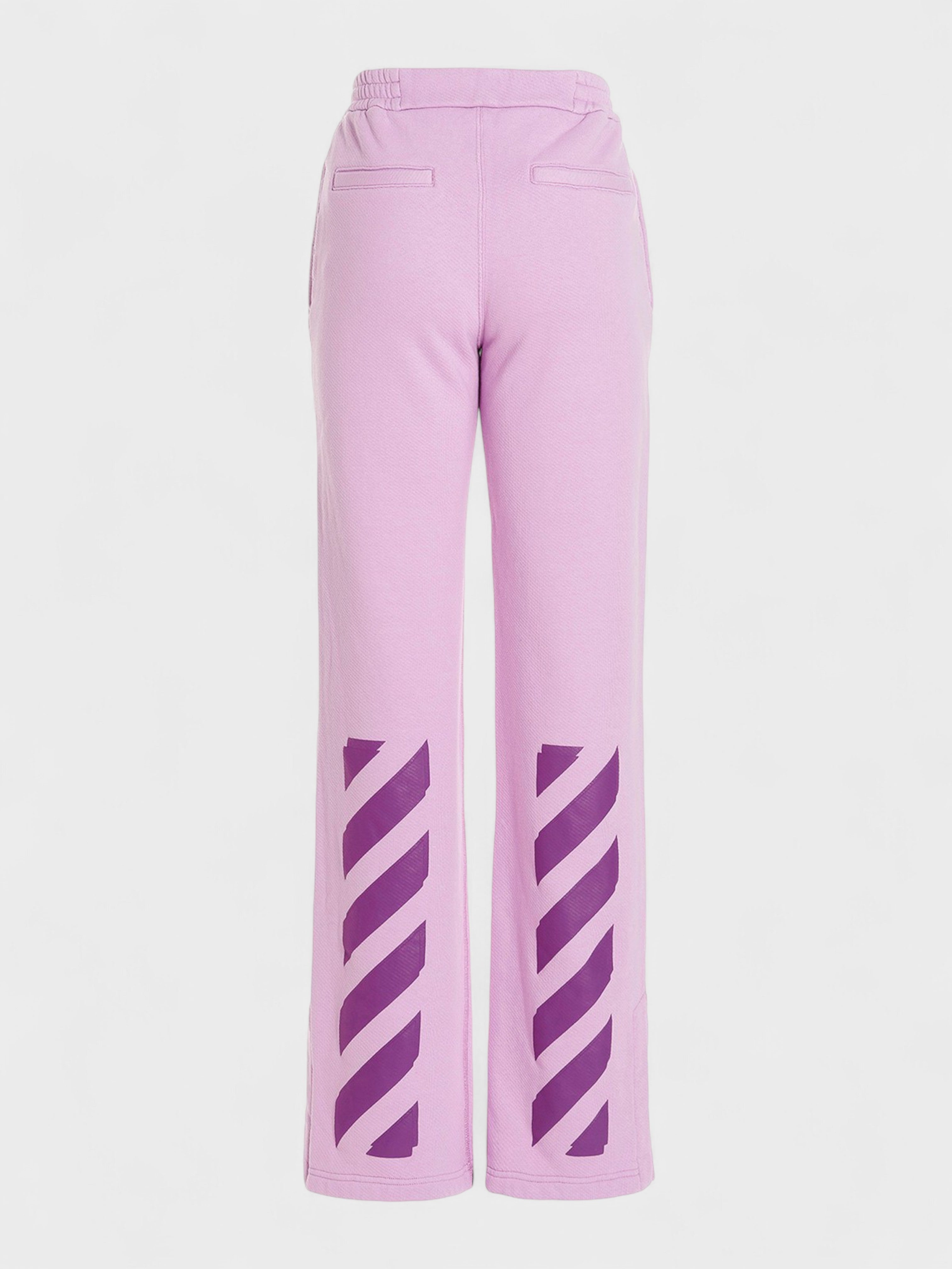 Off-White Women's  Diag Tapered Sweatpant Lilac in Size L, BrandAlley