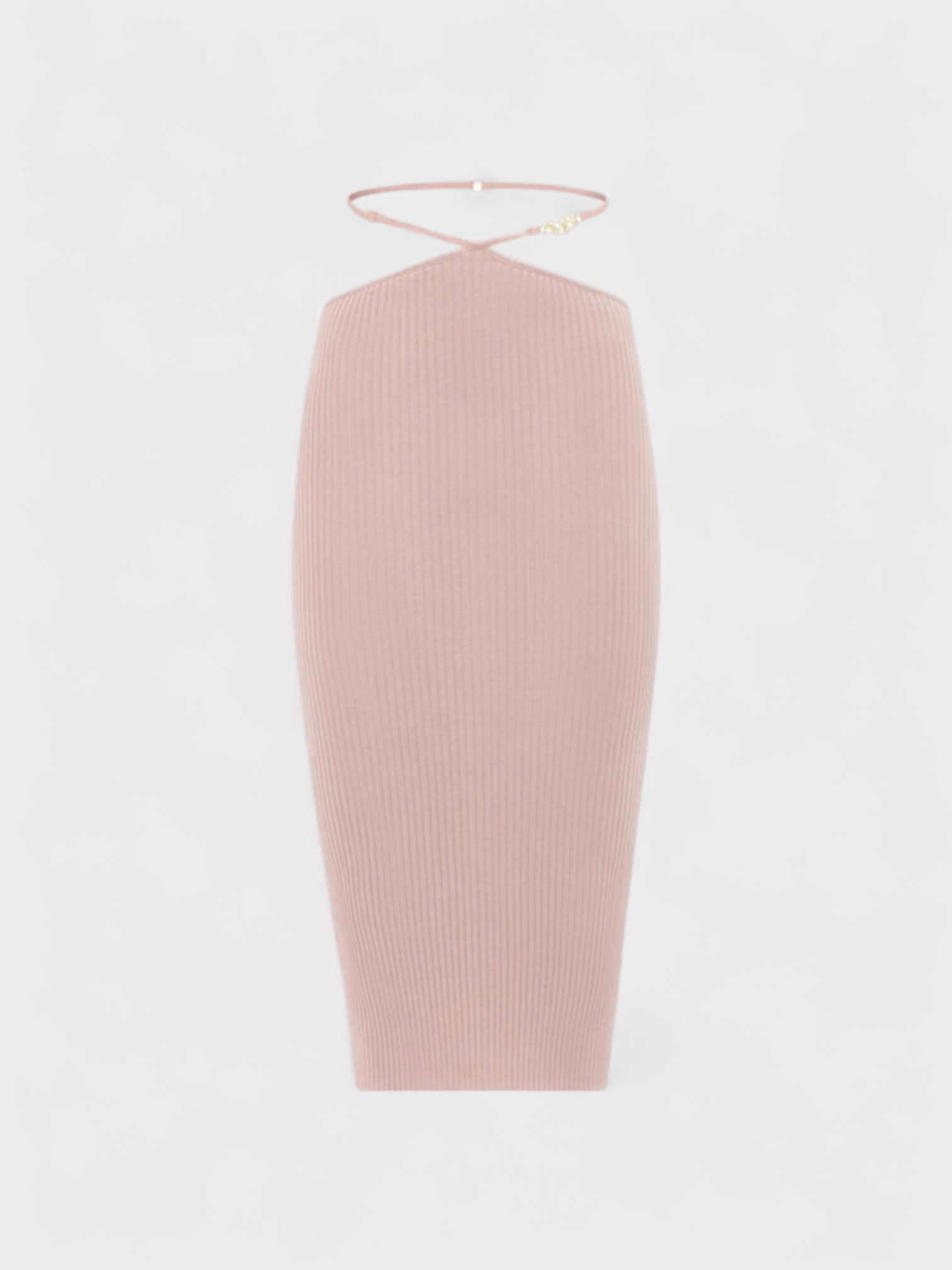 Amiri Women's  Ribbed Staggered Midi Skirt Pink in Size M/L, BrandAlley