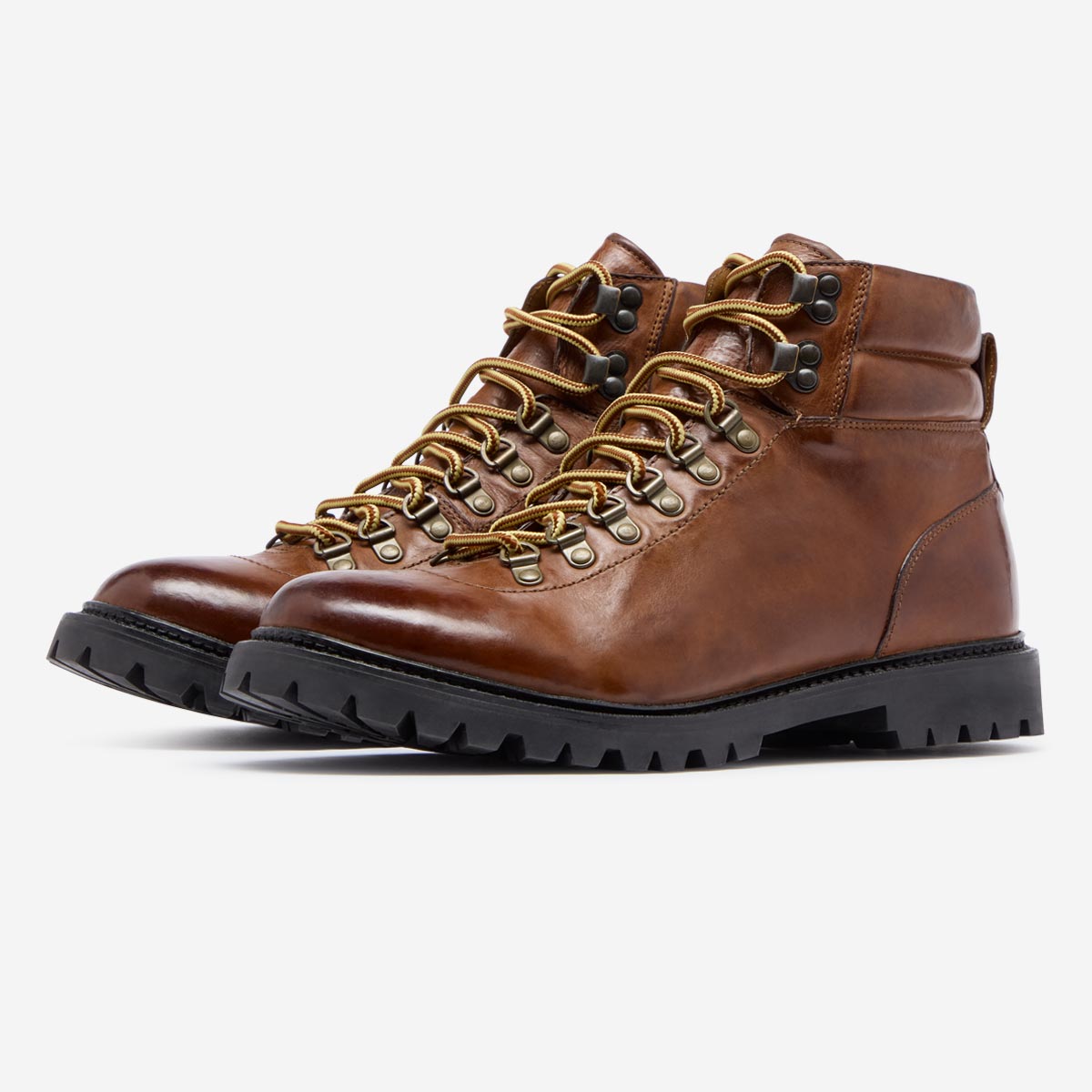 Oliver Sweeney Men's  Washed & Tumbled Calf Leather Hiker Boots in Size 8, BrandAlley