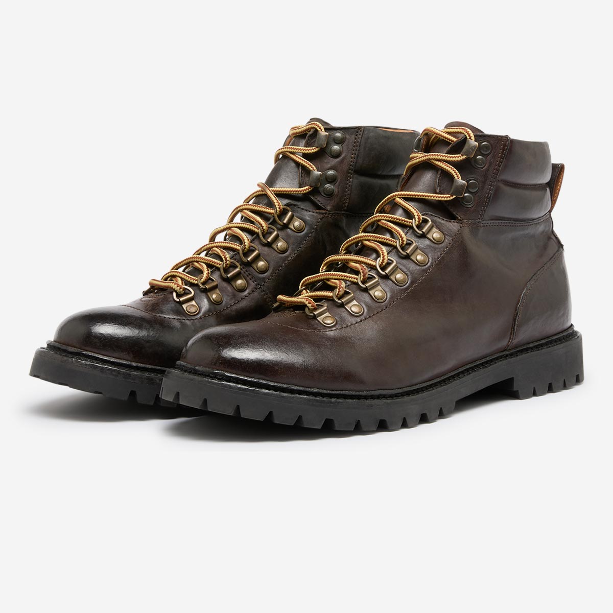 Oliver Sweeney Men's  Washed & Tumbled Calf Leather Hiker Boots in Size 9, BrandAlley