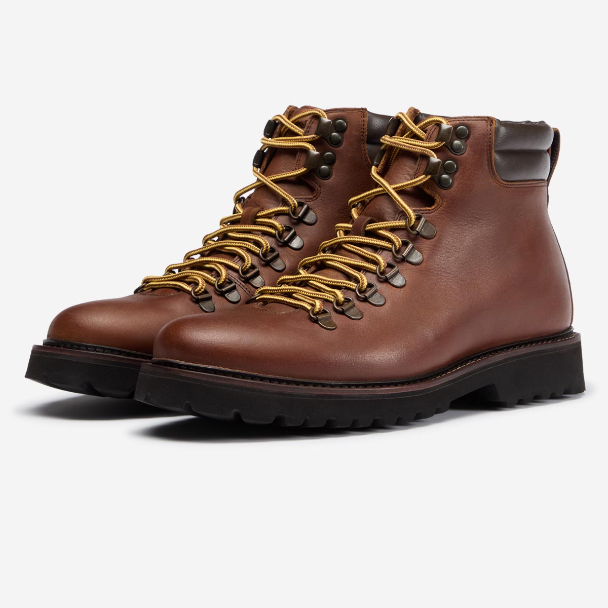 Oliver Sweeney Men's   Brown Waxed Leather Hiker Boots in Size 10, BrandAlley