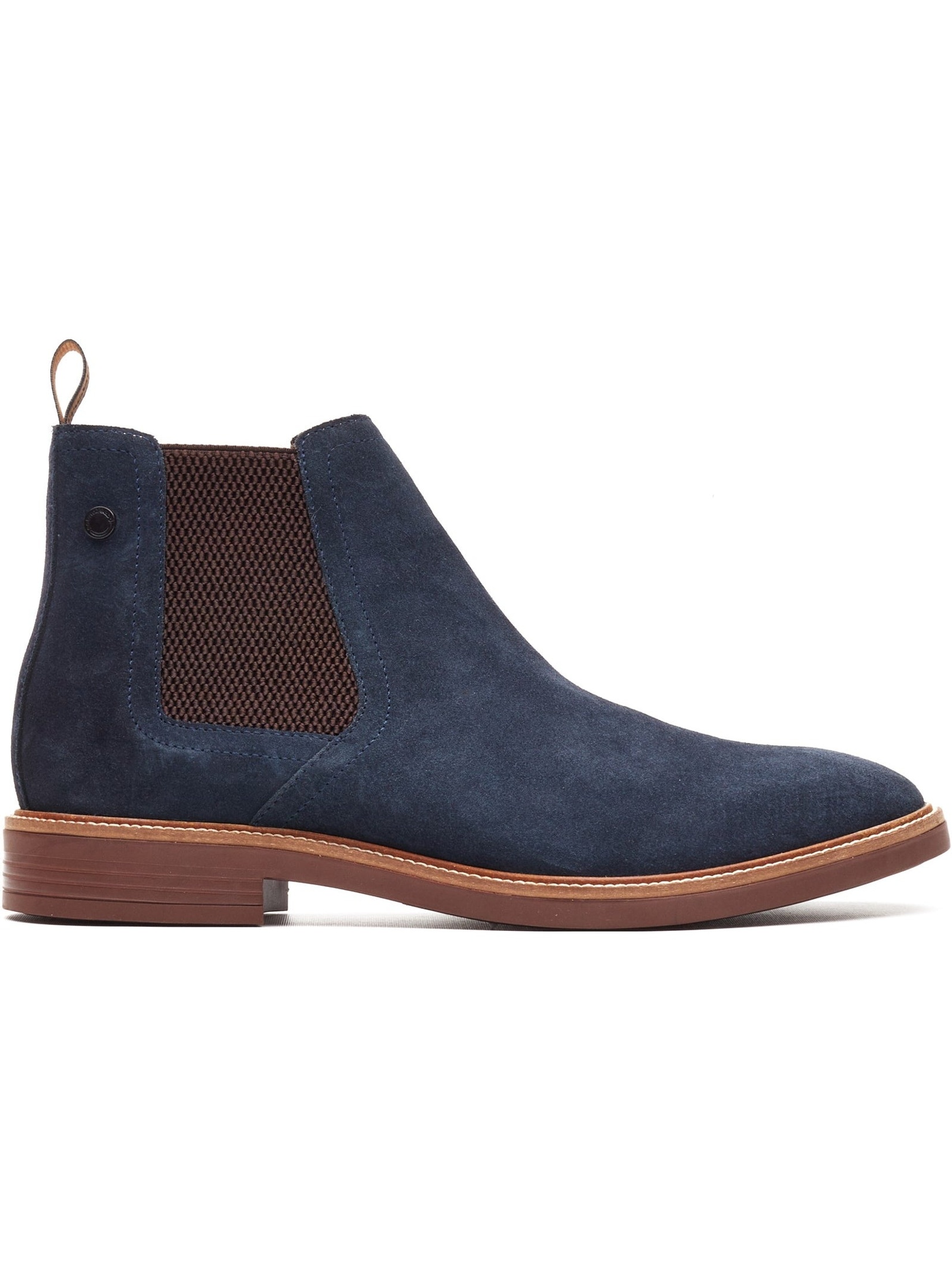 Base London Men's  Navy Sussex Chelsea Boots in Size 8, BrandAlley