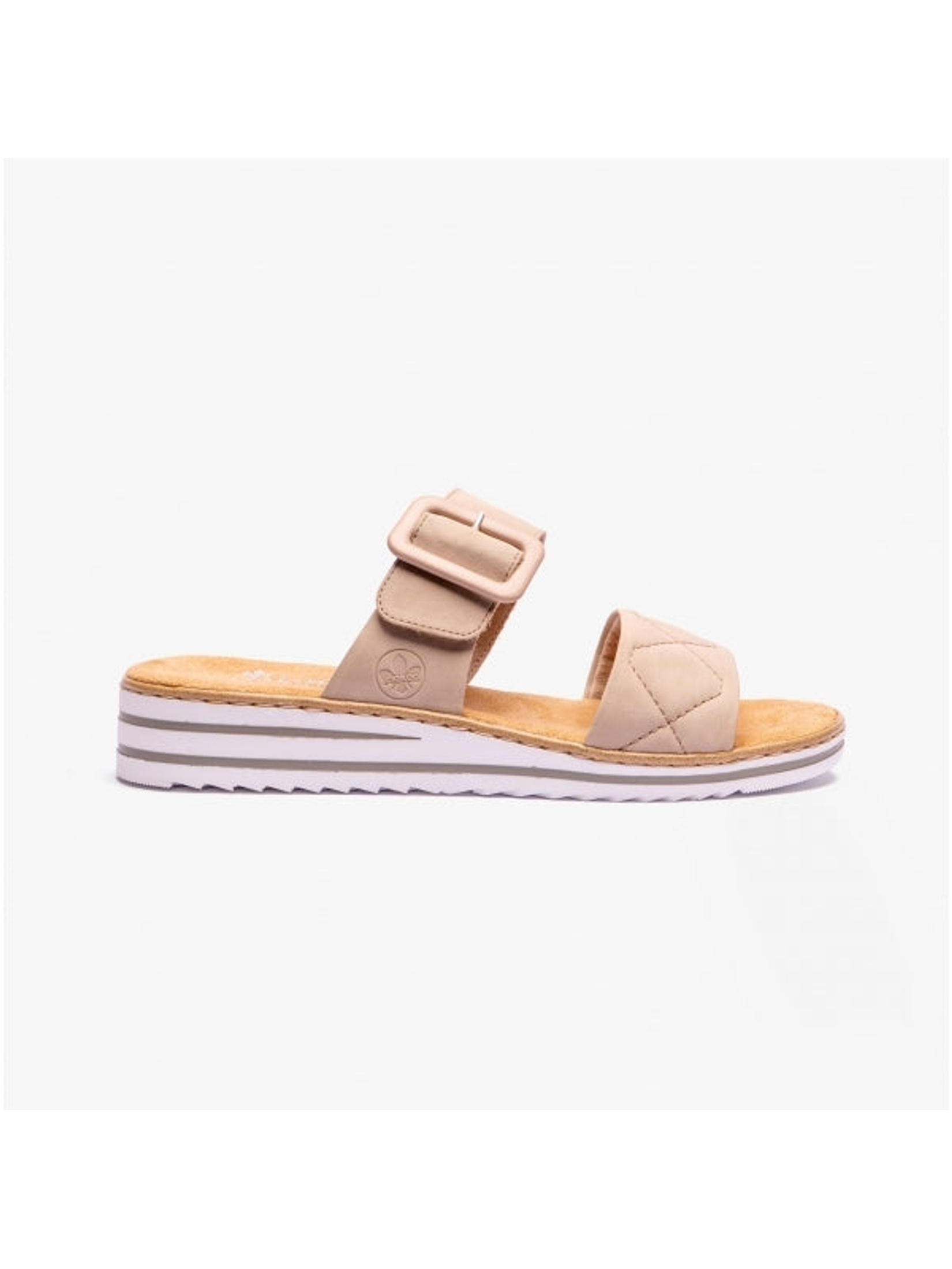 Rieker Women's   Beige Light Brown V0694-62 Mules in Size 5, BrandAlley