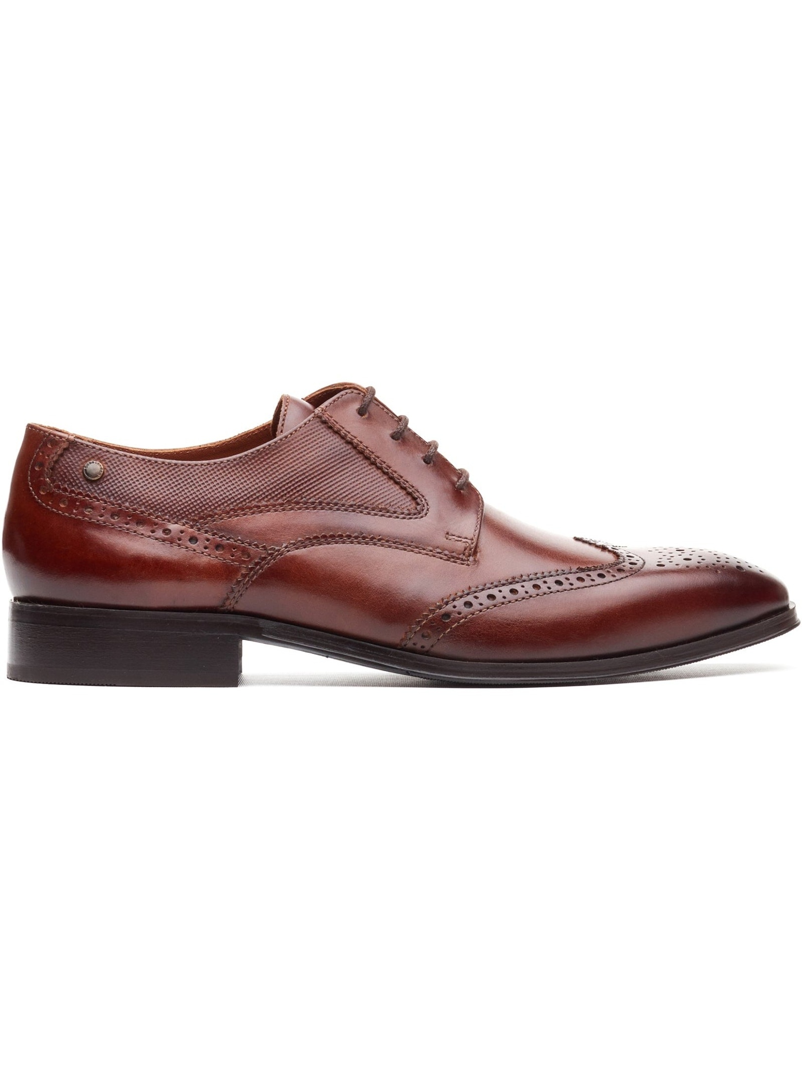 Base London Men's   Brown Tan Steeple Derby Shoes in Size 12, BrandAlley