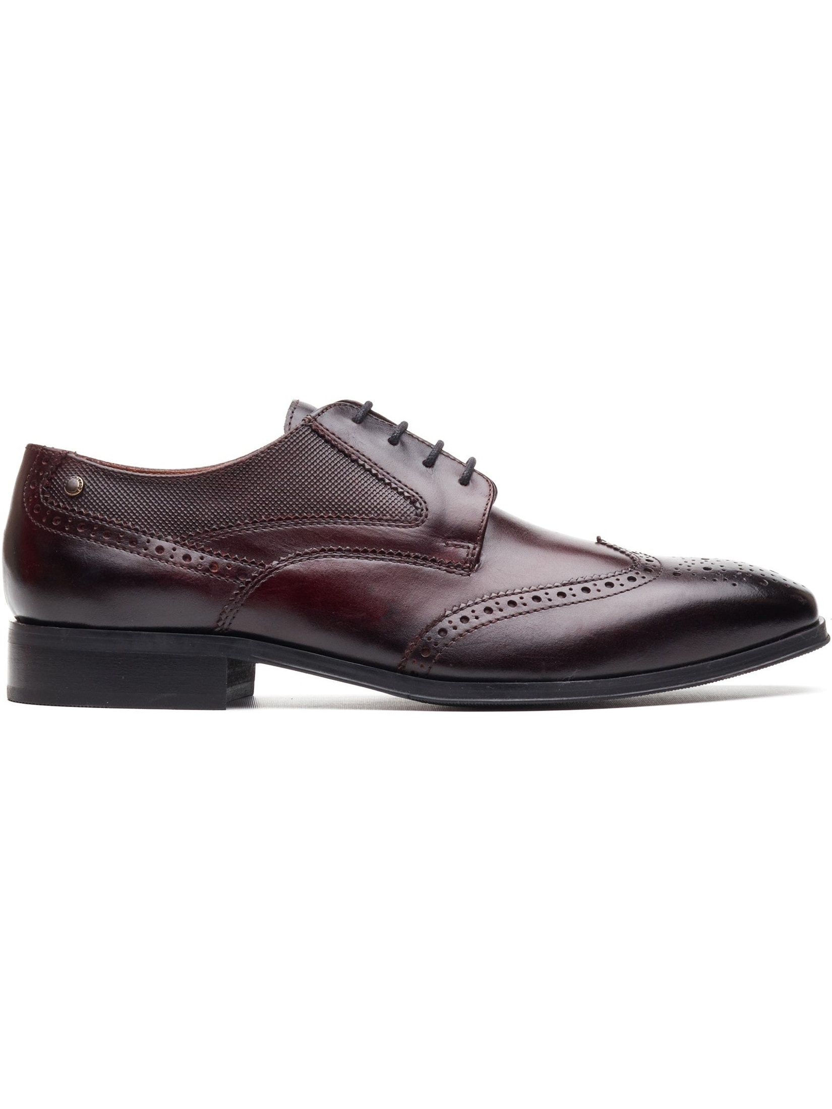 Base London Men's  Brown Steeple Derby Shoes in Size 12, BrandAlley