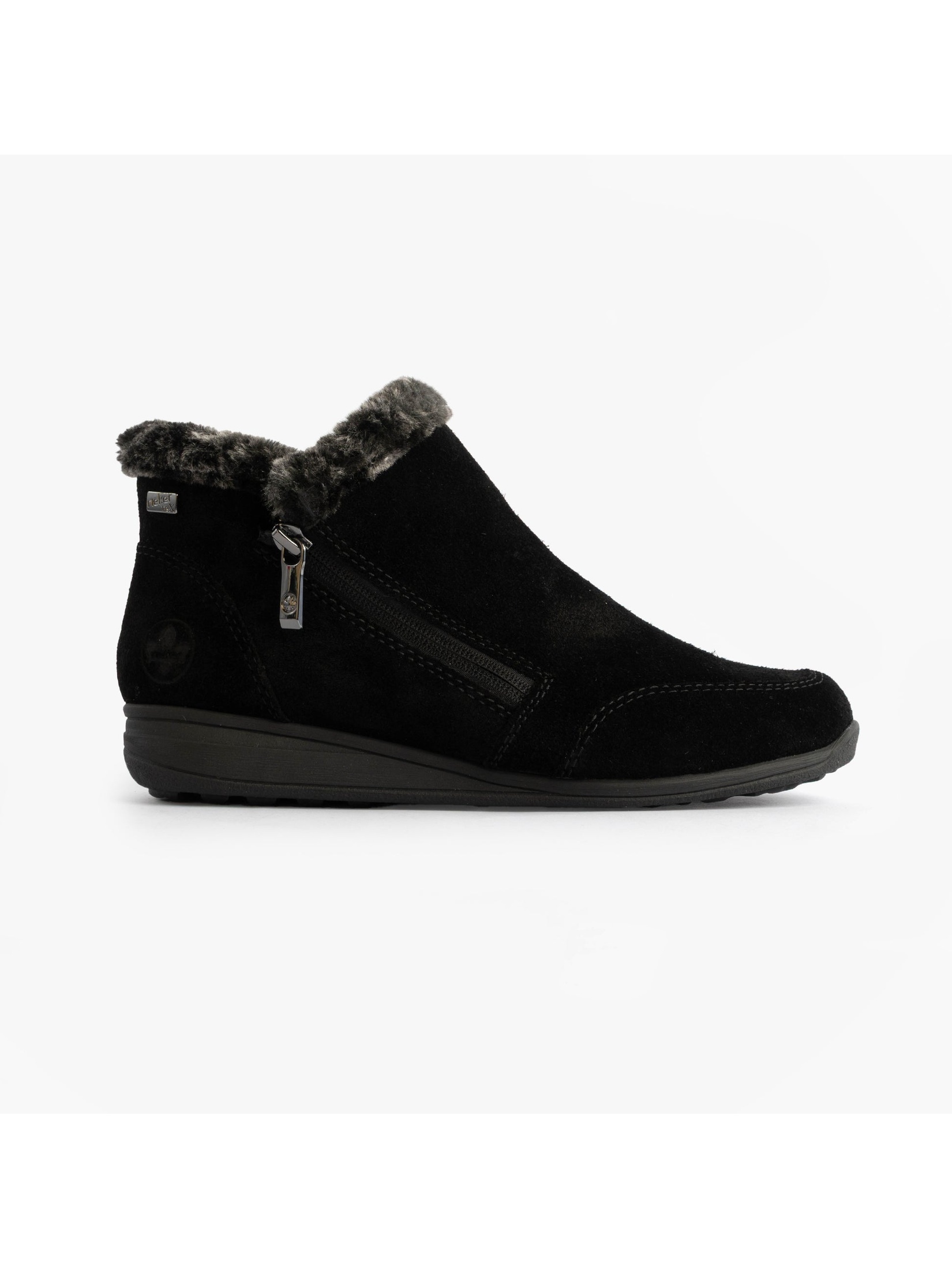 Rieker Women's  Black 47256-00 Flat Ankle Boots in Size 5, BrandAlley