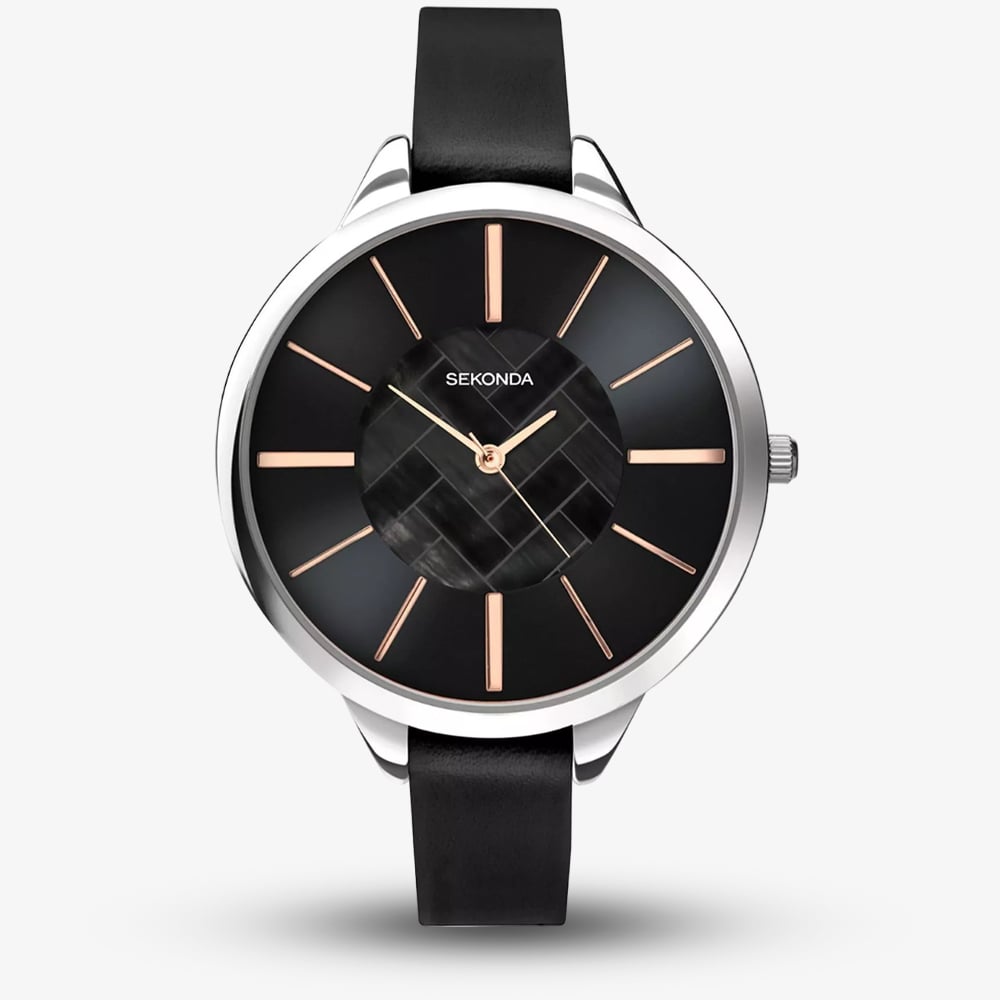 Sekonda Women's   Black Leather Watch 2876 , BrandAlley