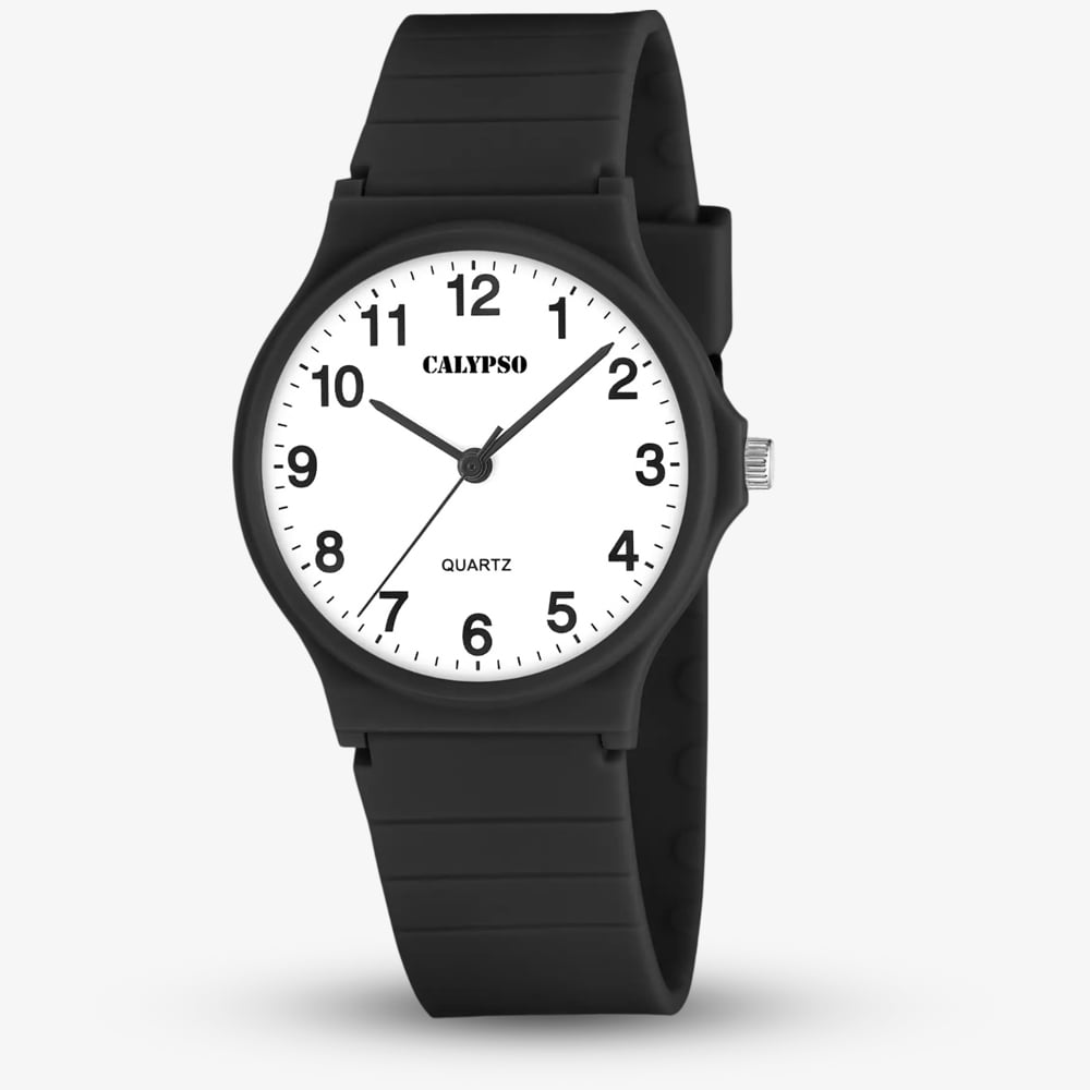Calypso Boys   White Ladies Easy Time Black Plastic Strap Watch K5880/5 , BrandAlley