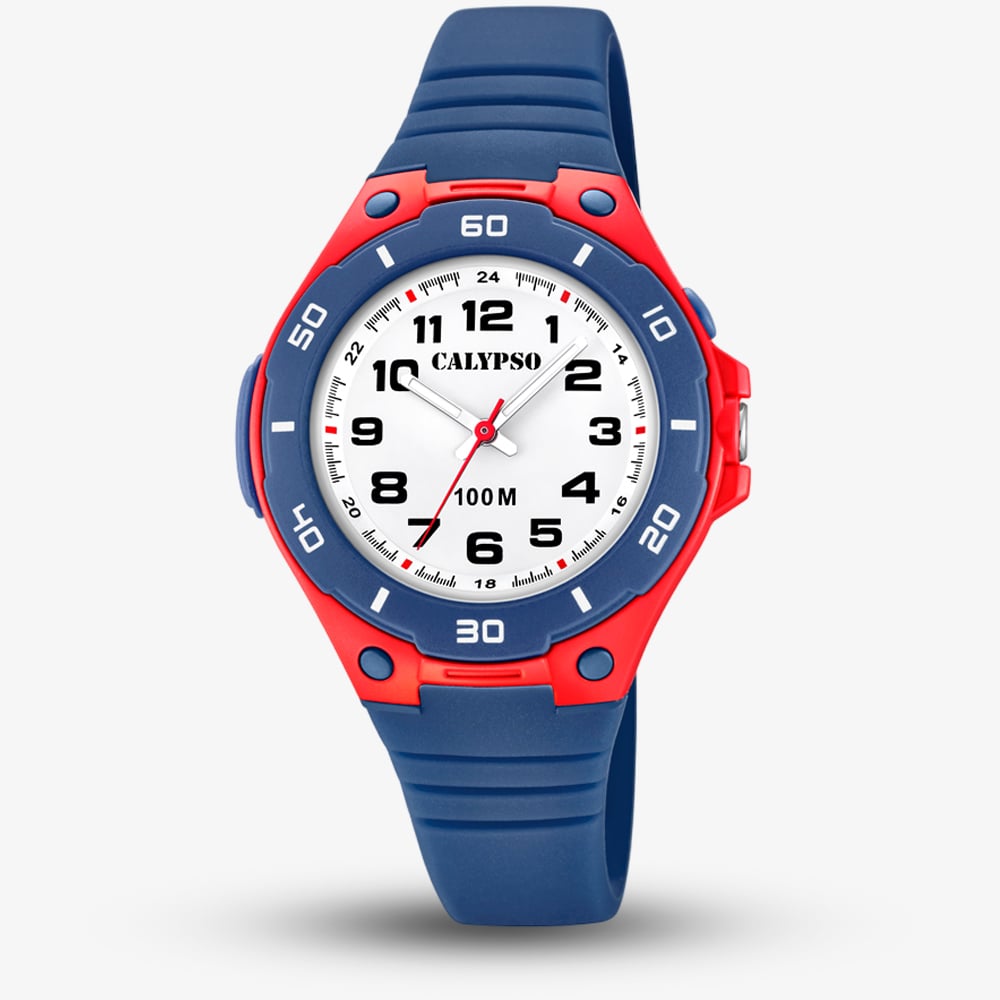 Calypso Women's   White Junior  Blue & Red Watch K5758/1 , BrandAlley