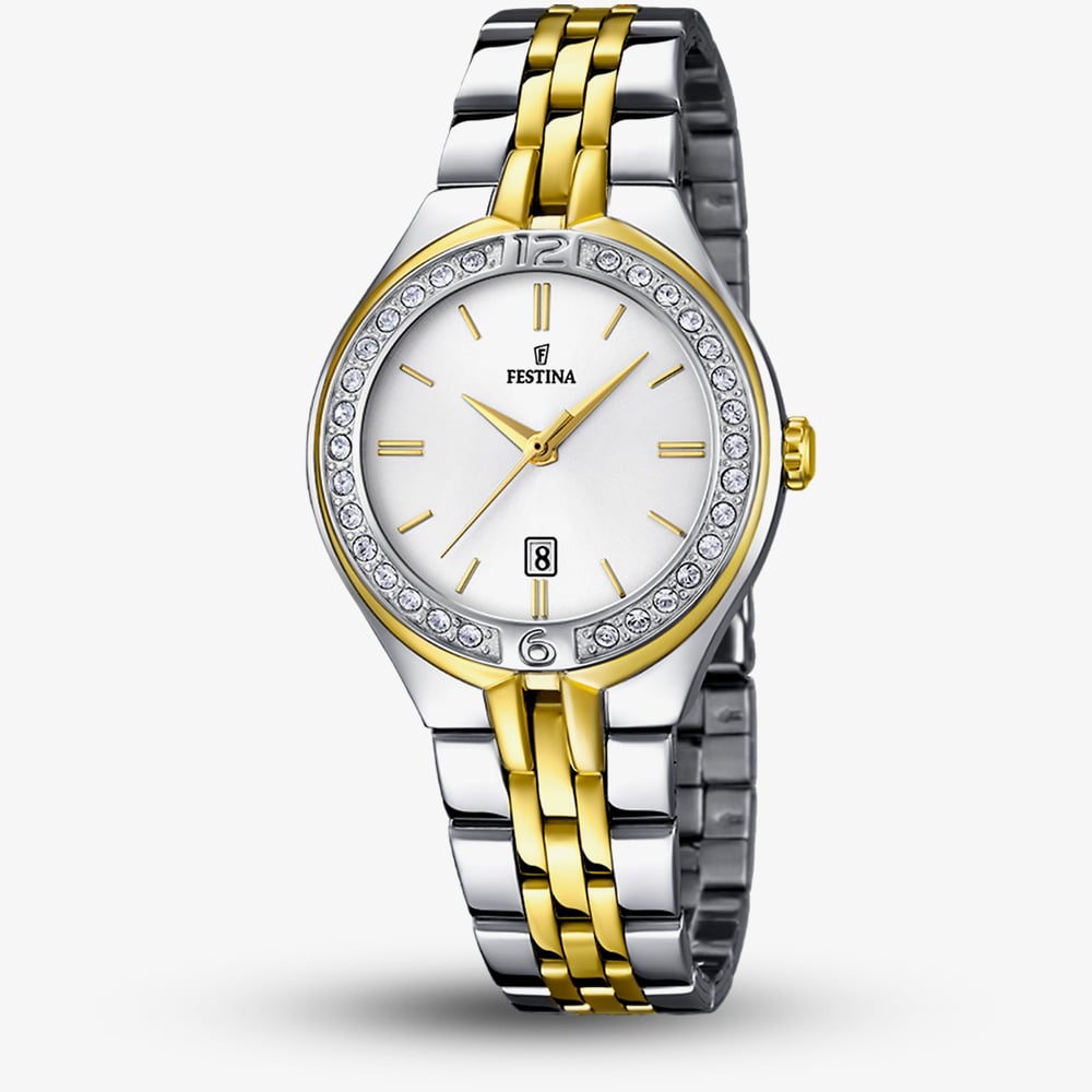 Festina Women's   Silver Mademoiselle Two Tone Date Watch F16868/1 , BrandAlley