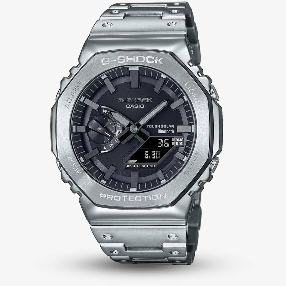 Casio Men's  G-Shock Full Metal 2100 Series Silver Smartwatch GM-B2100D-1AER , BrandAlley