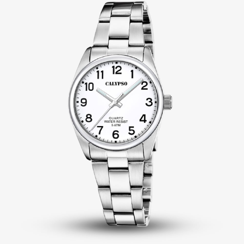 Calypso Women's  Ladies Basic White Stainless Steel Watch K5863/6 , BrandAlley