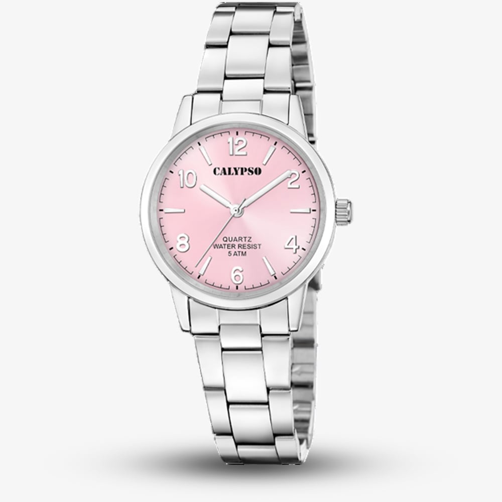 Calypso Women's  Ladies Pink Stainless Steel Watch K5859/5 , BrandAlley