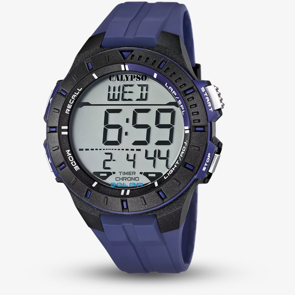 Calypso Boys   Urban Digital Blue Rubber Strap Watch K5607/2 , BrandAlley