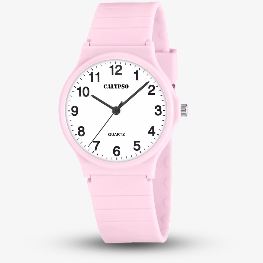 Calypso Boys  Ladies Sweet Time Pink Rubber Strap Watch K5880/2 , BrandAlley