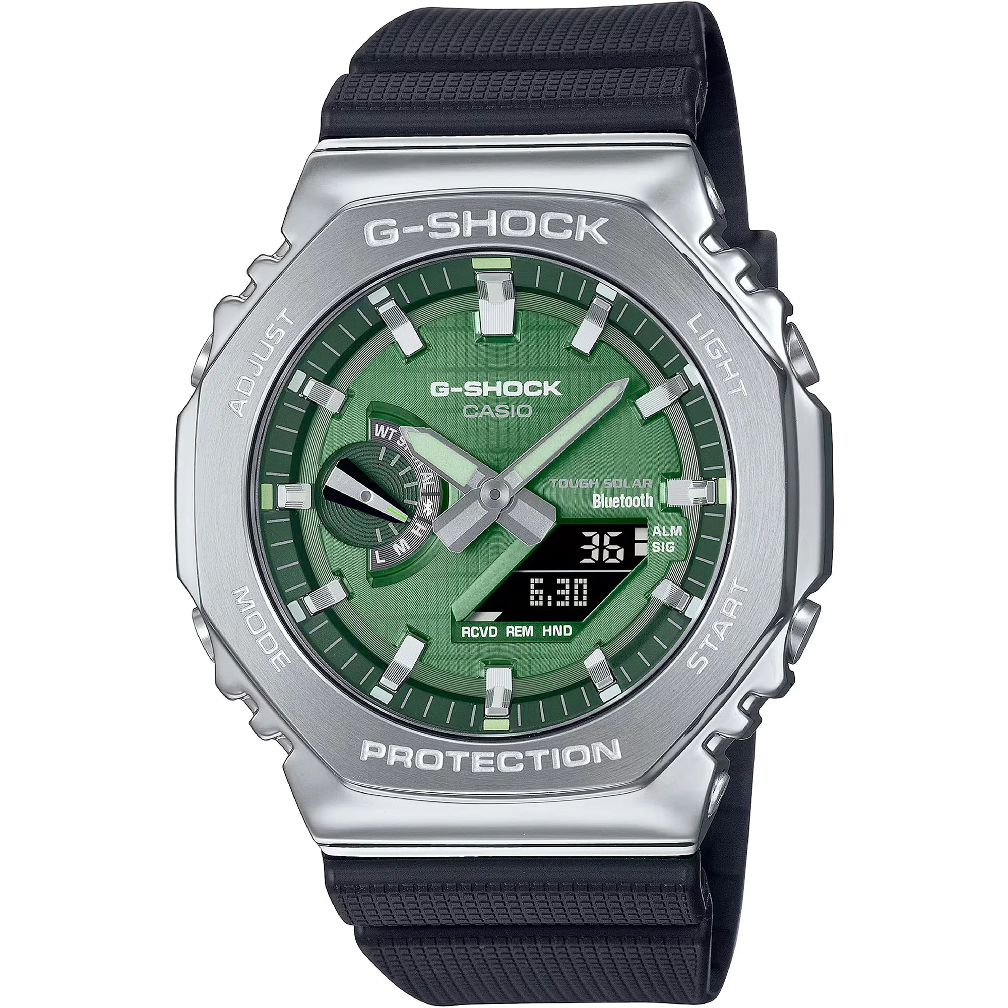 Casio Men's  G-Shock Metal Covered 2100 Green Watch GBM-2100A-1A3ER , BrandAlley