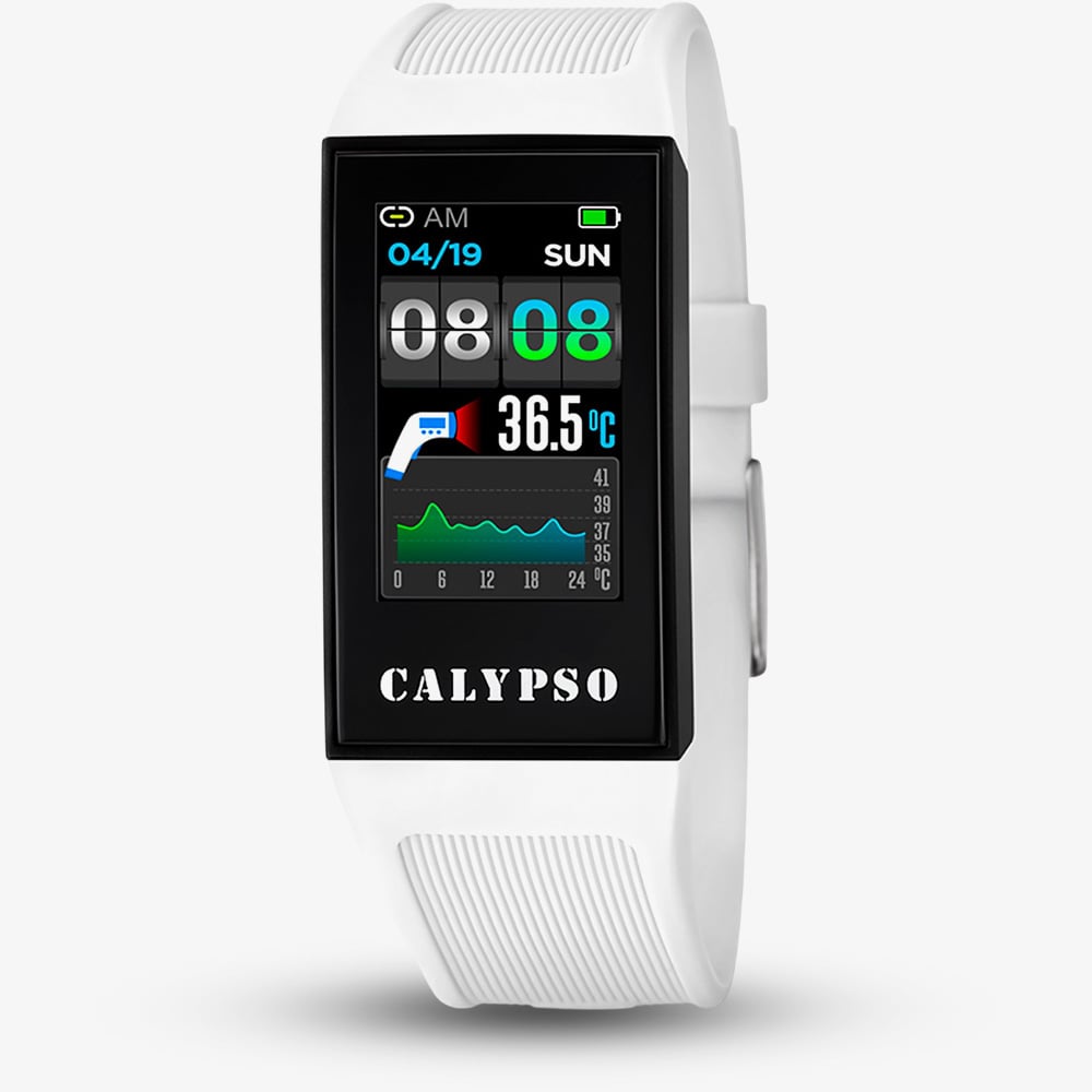Calypso Women's   White Rubber Strap Smart Watch K8501/1 , BrandAlley