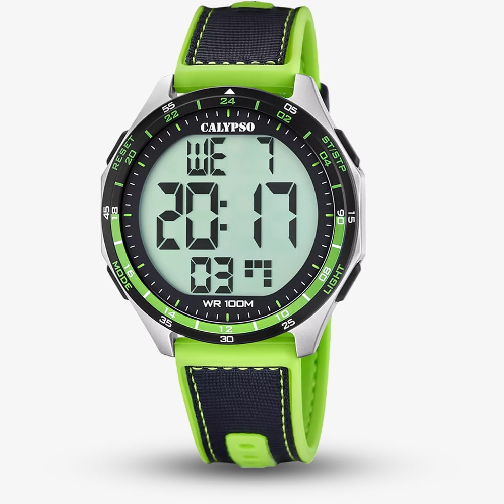 Calypso Boys   Green  Urban Digital Plastic Strap Watch K5887/2 , BrandAlley