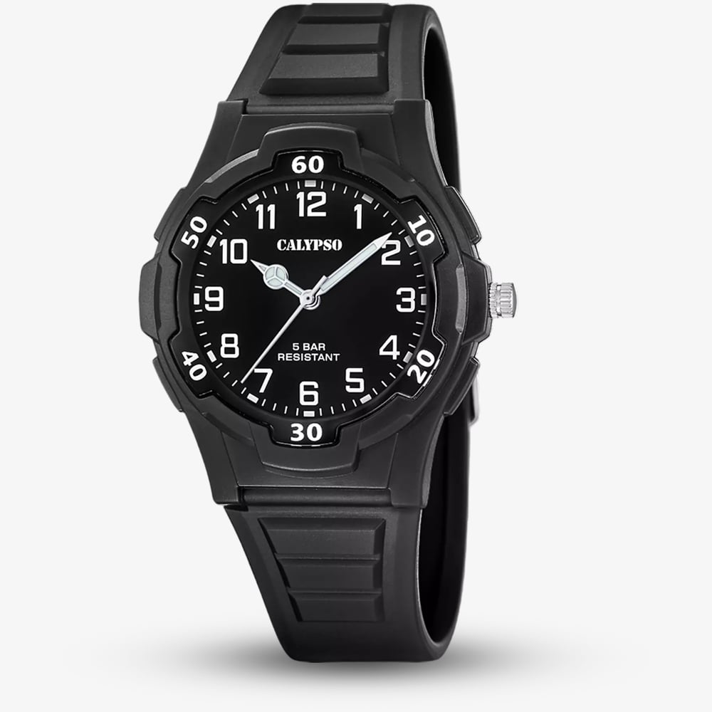 Calypso Boys   Black  Easy Time Plastic Strap Watch K5878/4 , BrandAlley