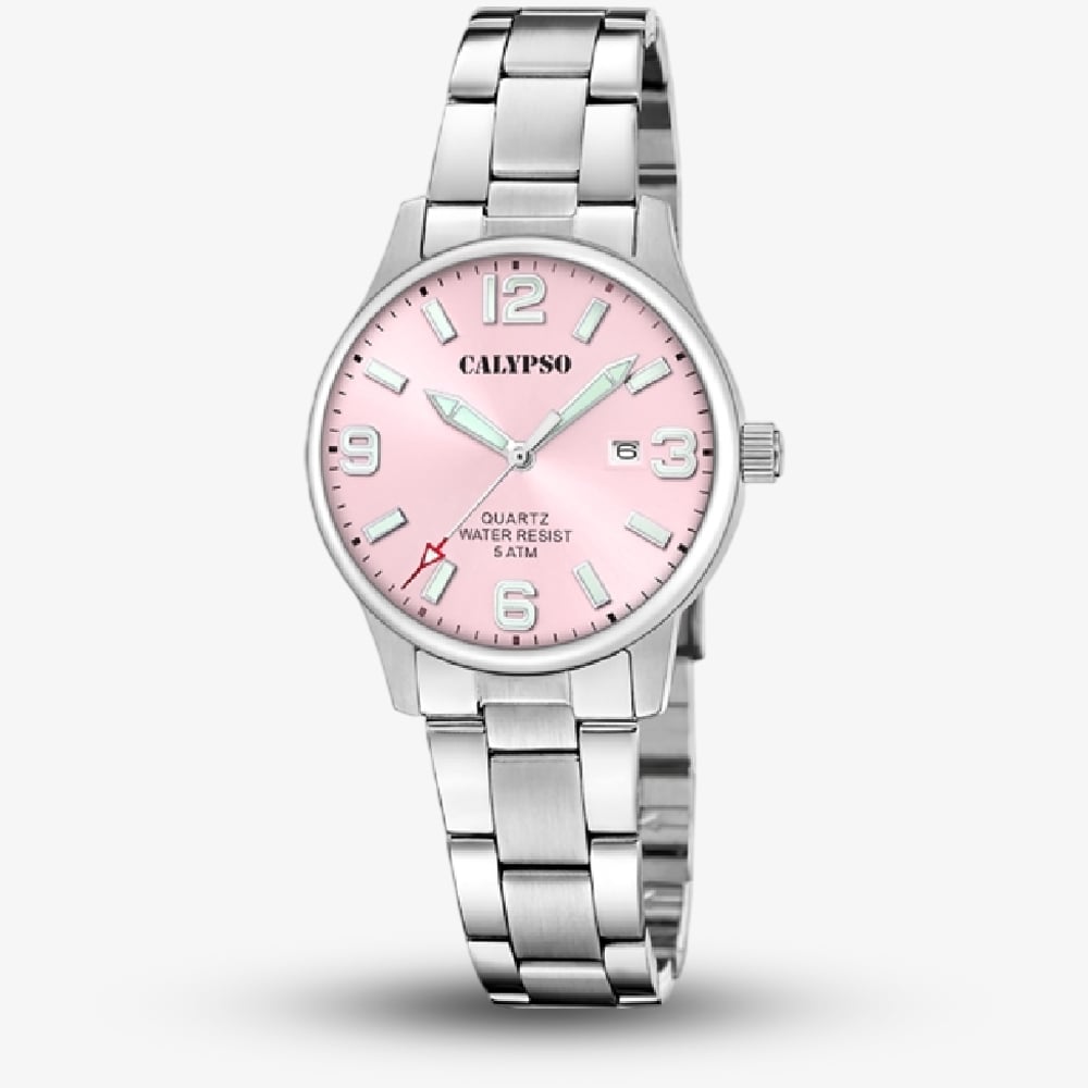 Calypso Women's  Ladies Basic Pink Stainless Steel Watch K5861/5 , BrandAlley