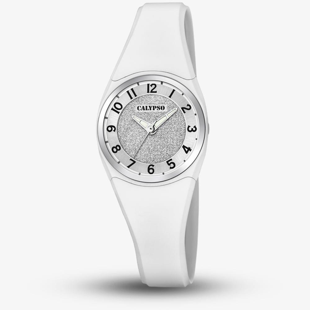 Calypso Women's  Ladies Silver Rubber Watch K5752/1 , BrandAlley