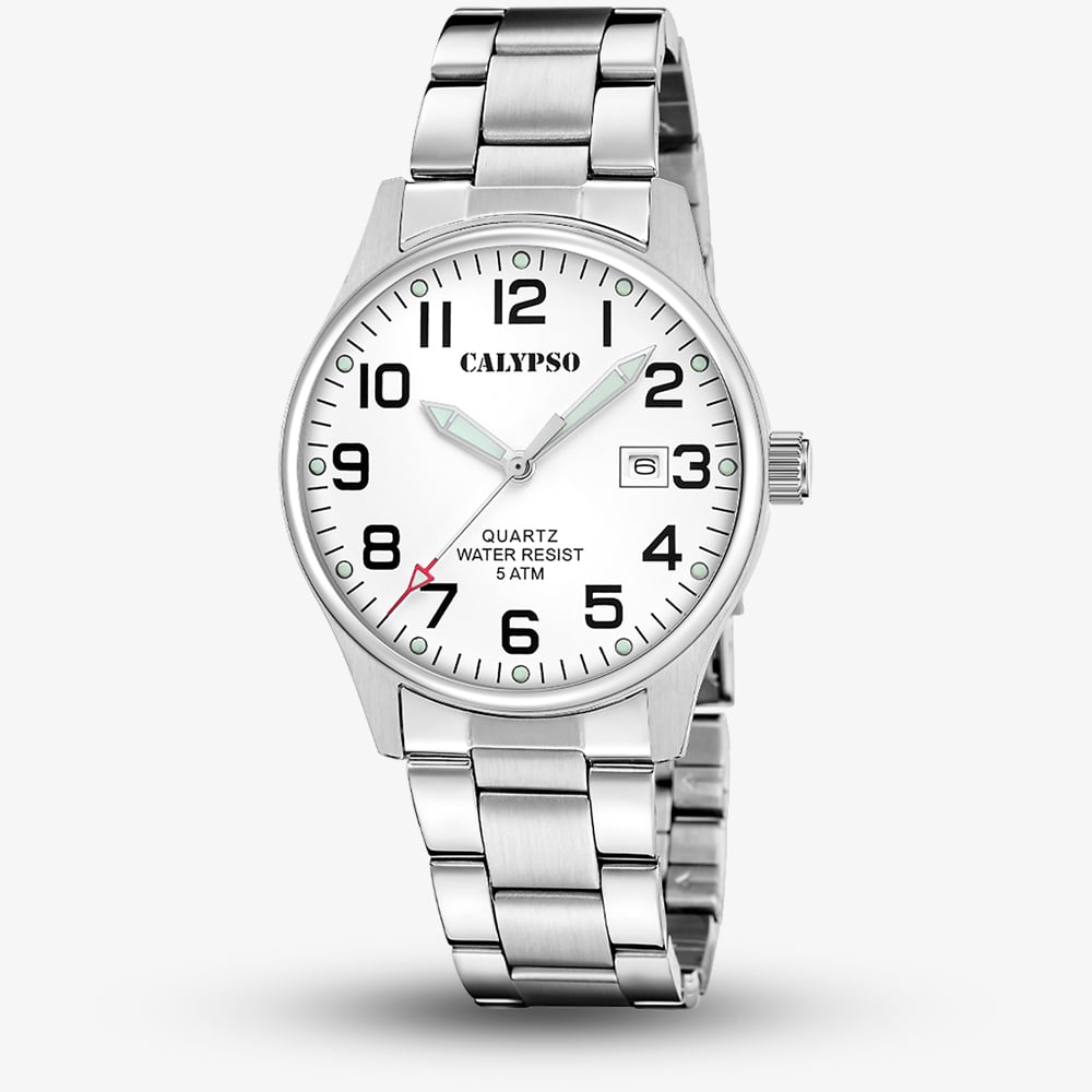 Calypso Women's   White  Stainless Steel Watch K5860/1 , BrandAlley