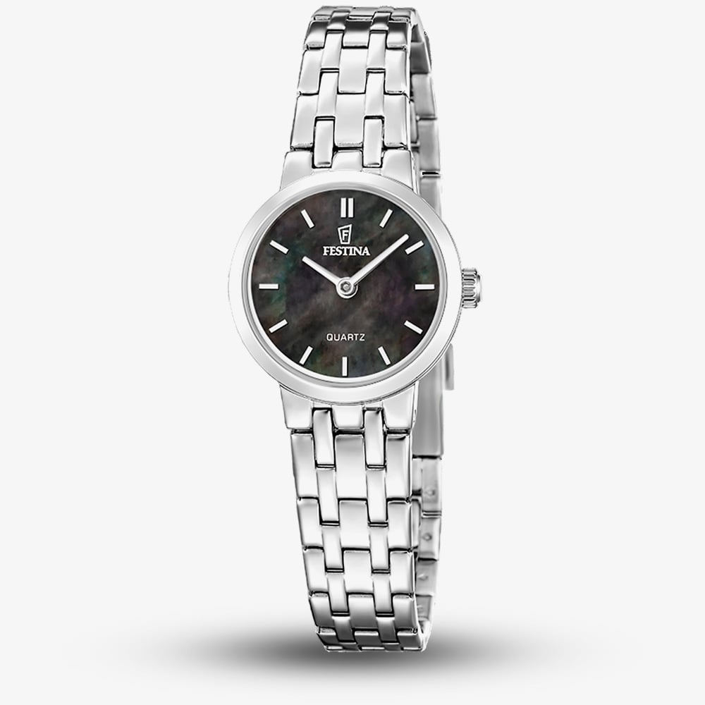 Festina Women's  Ladies Mademoiselle Black Mother Of Pearl Dial Watch F20746/6 , BrandAlley