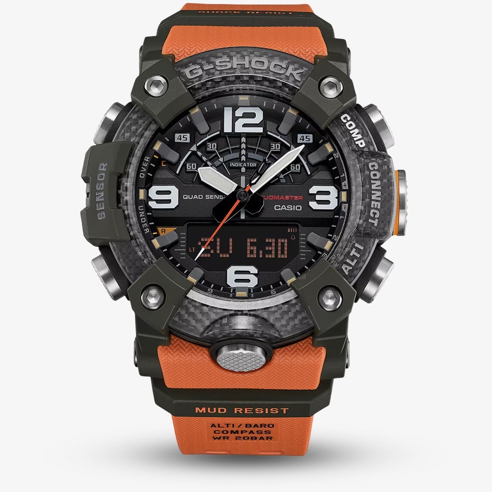 Casio Men's  G-Shock Master Of G Mudmaster Orange Watch GG-B100X-1A9ER , BrandAlley