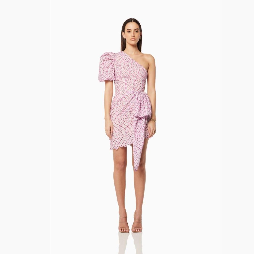 Stylish Elegance: Elliatt Serenity Eyelet One-Shoulder Mini Dress Review