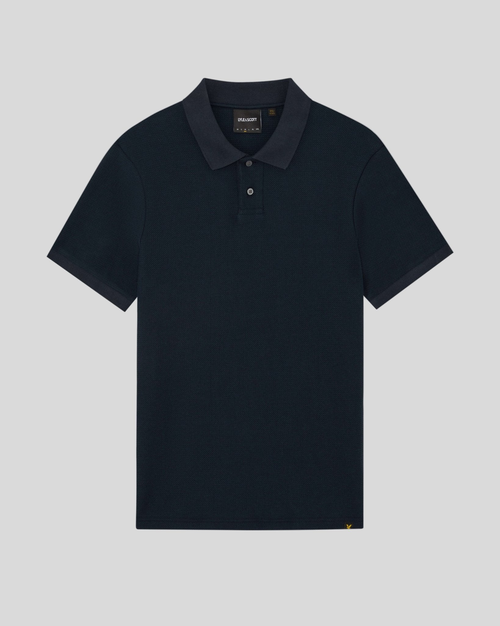 Lyle & Scott Men's   Navy Jacquard Dobby Polo Shirt in Size 3XL, BrandAlley