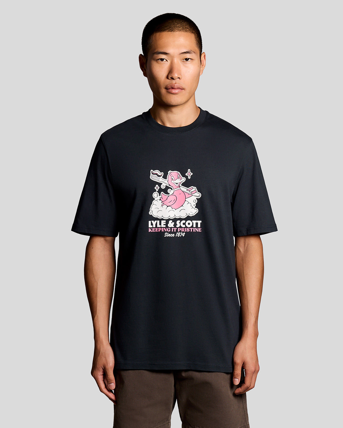 Lyle & Scott Men's  Rubber Duck Graphic T-shirt in Size M, BrandAlley