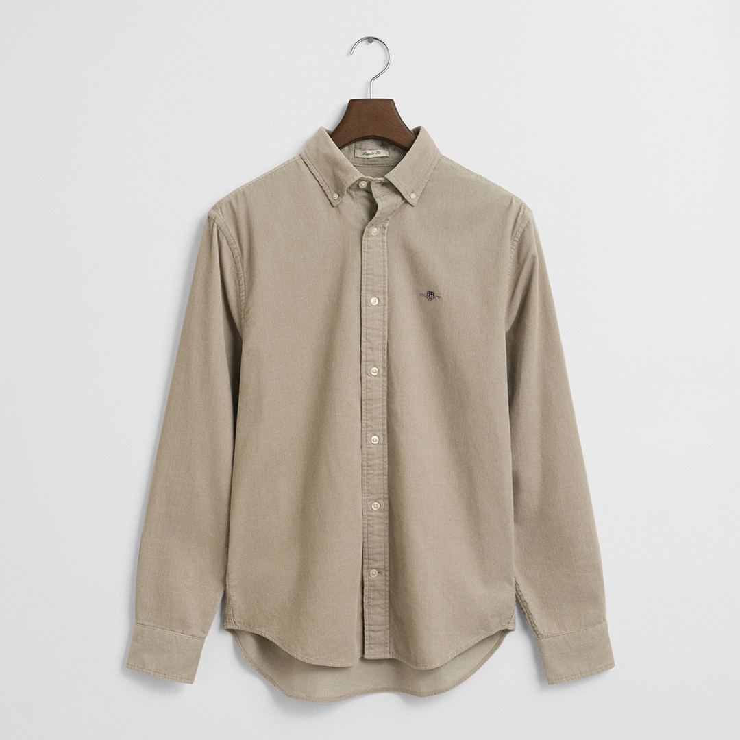 Gant Men's  Sand Regular Fit Cord Shirt in Size XXL, BrandAlley